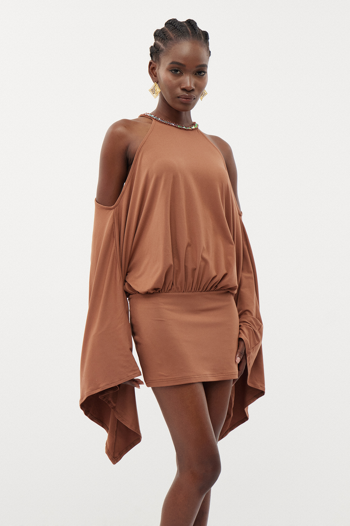 Drika Backless Chain Sequin Mini Dress