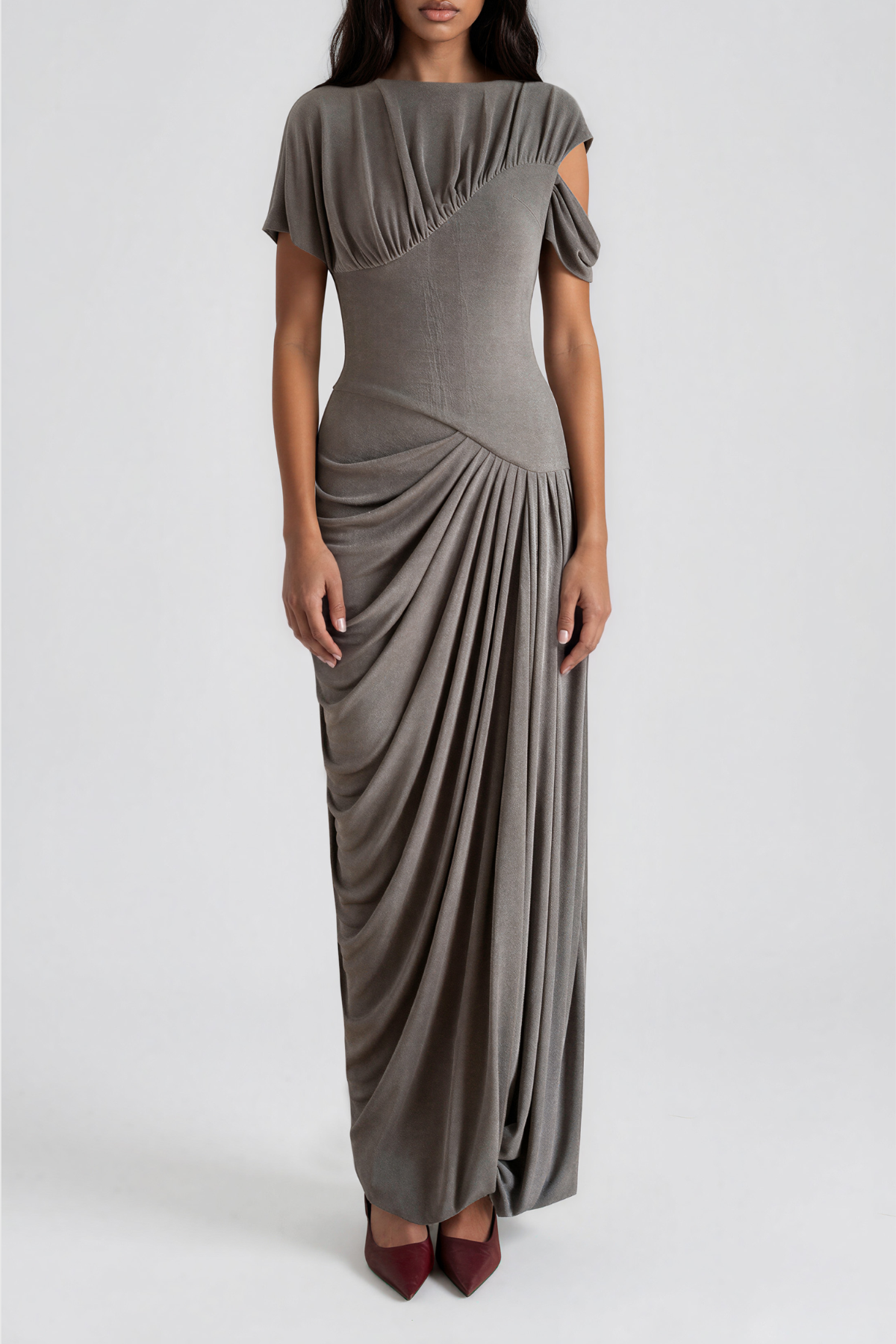 Drousilla Draped Split Maxi Dress