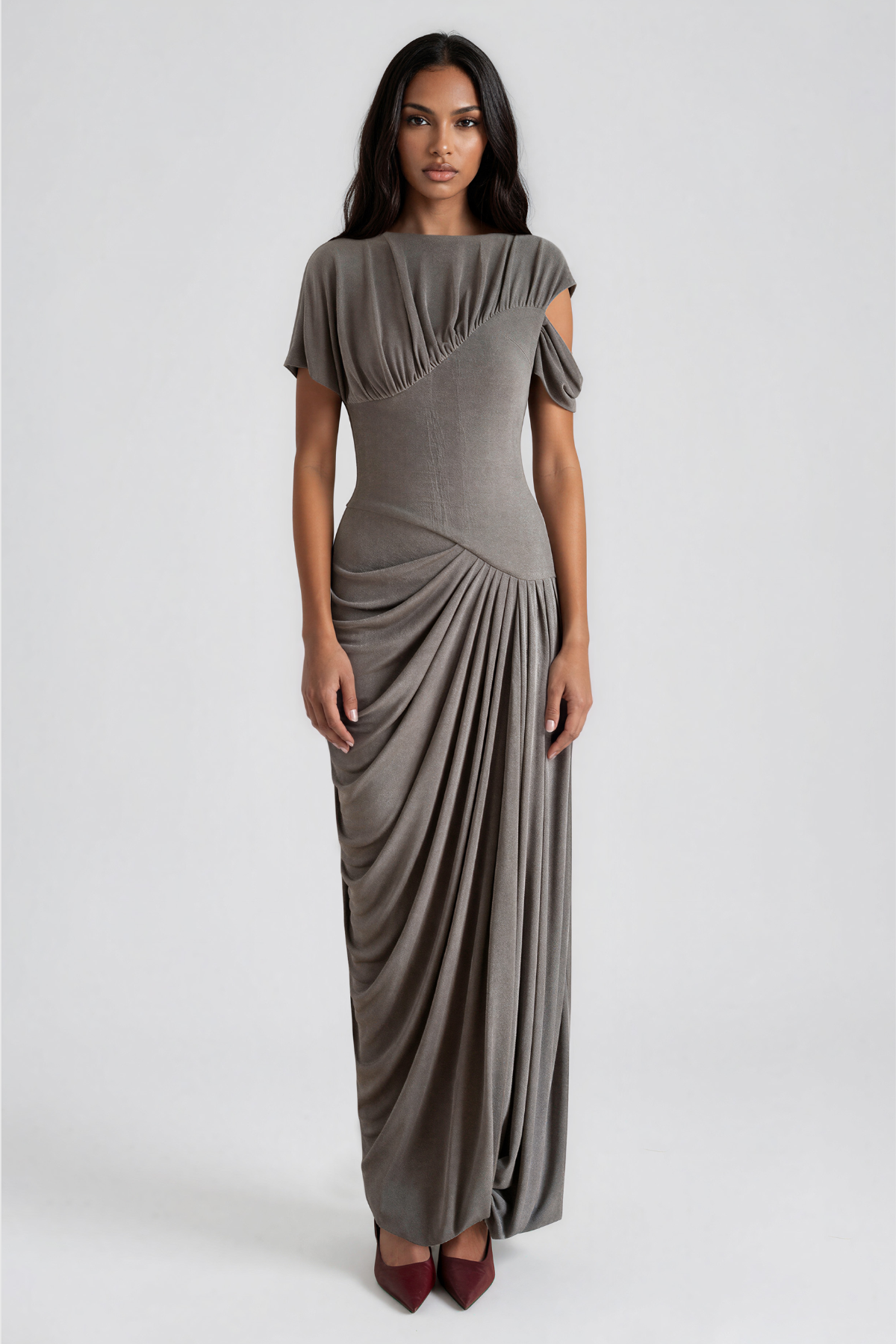 Drousilla Draped Split Maxi Dress