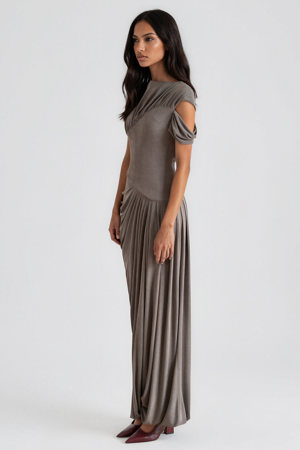 Drousilla Draped Split Maxi Dress