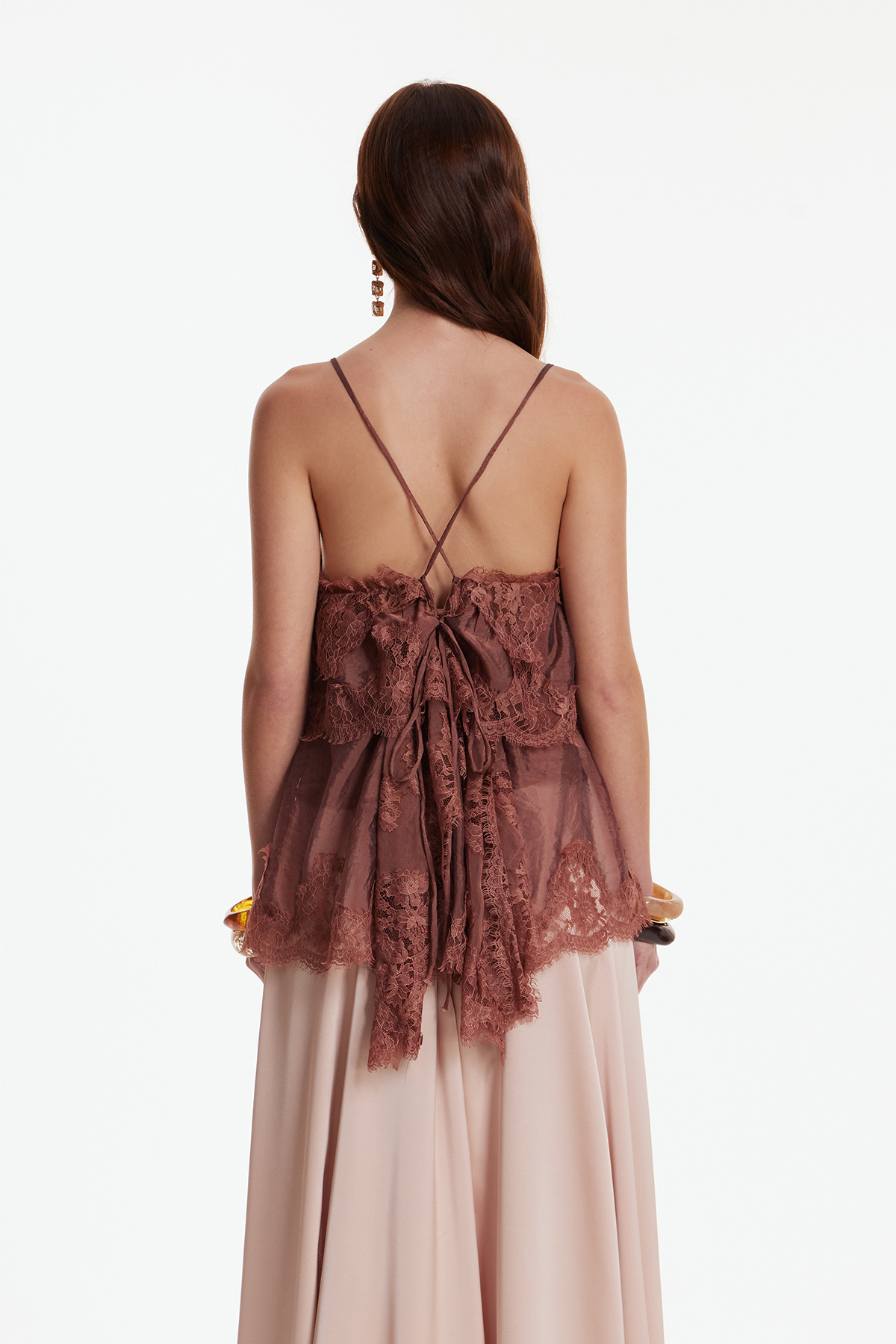 Drummond Spaghetti Ruffle Lace Top