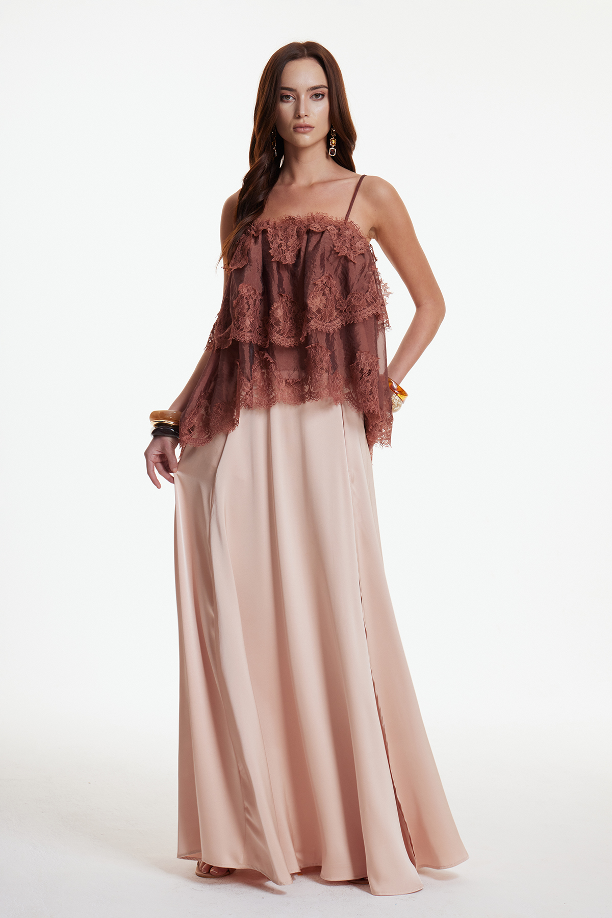 Drummond Spaghetti Ruffle Lace Top