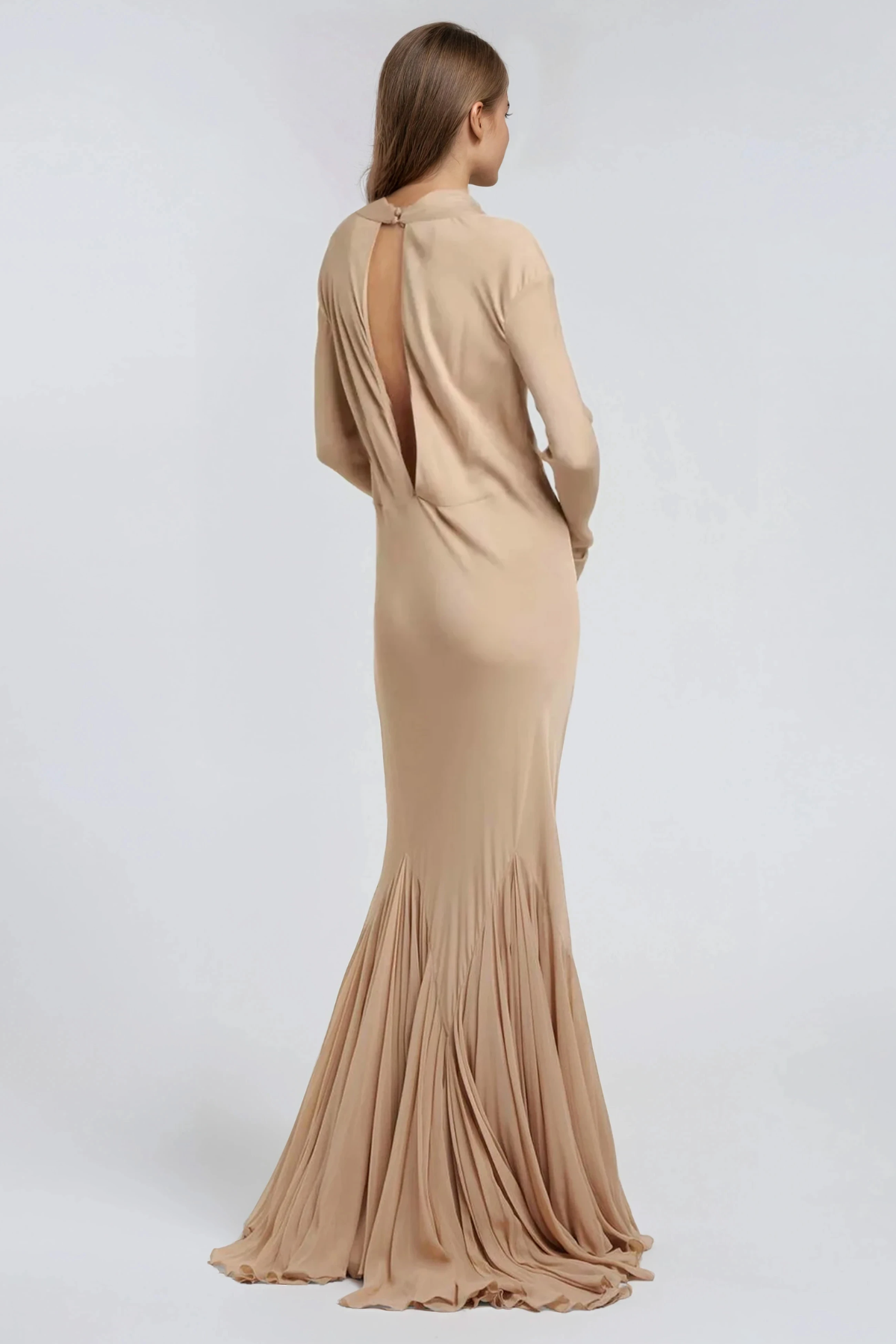 Drusus Backless Flared Maxi Dress