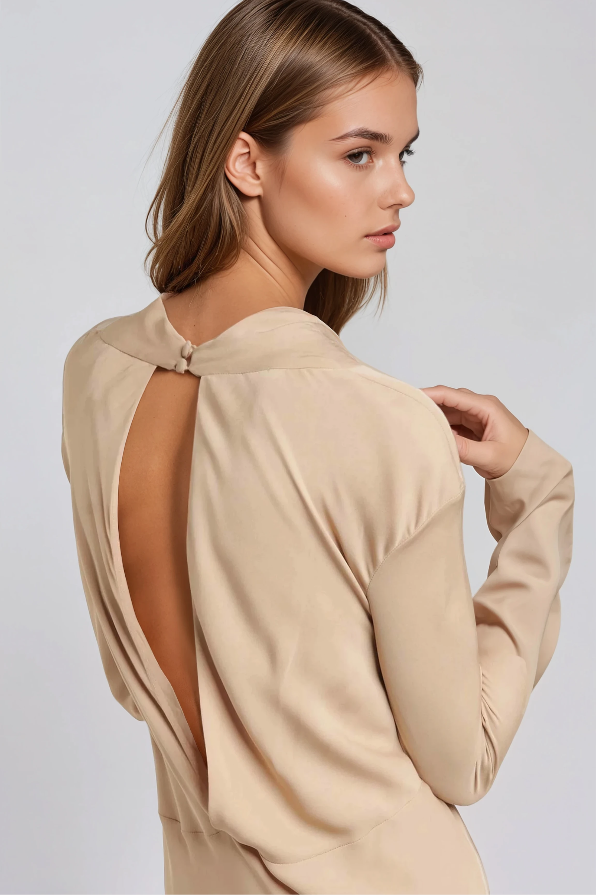 Drusus Backless Flared Maxi Dress