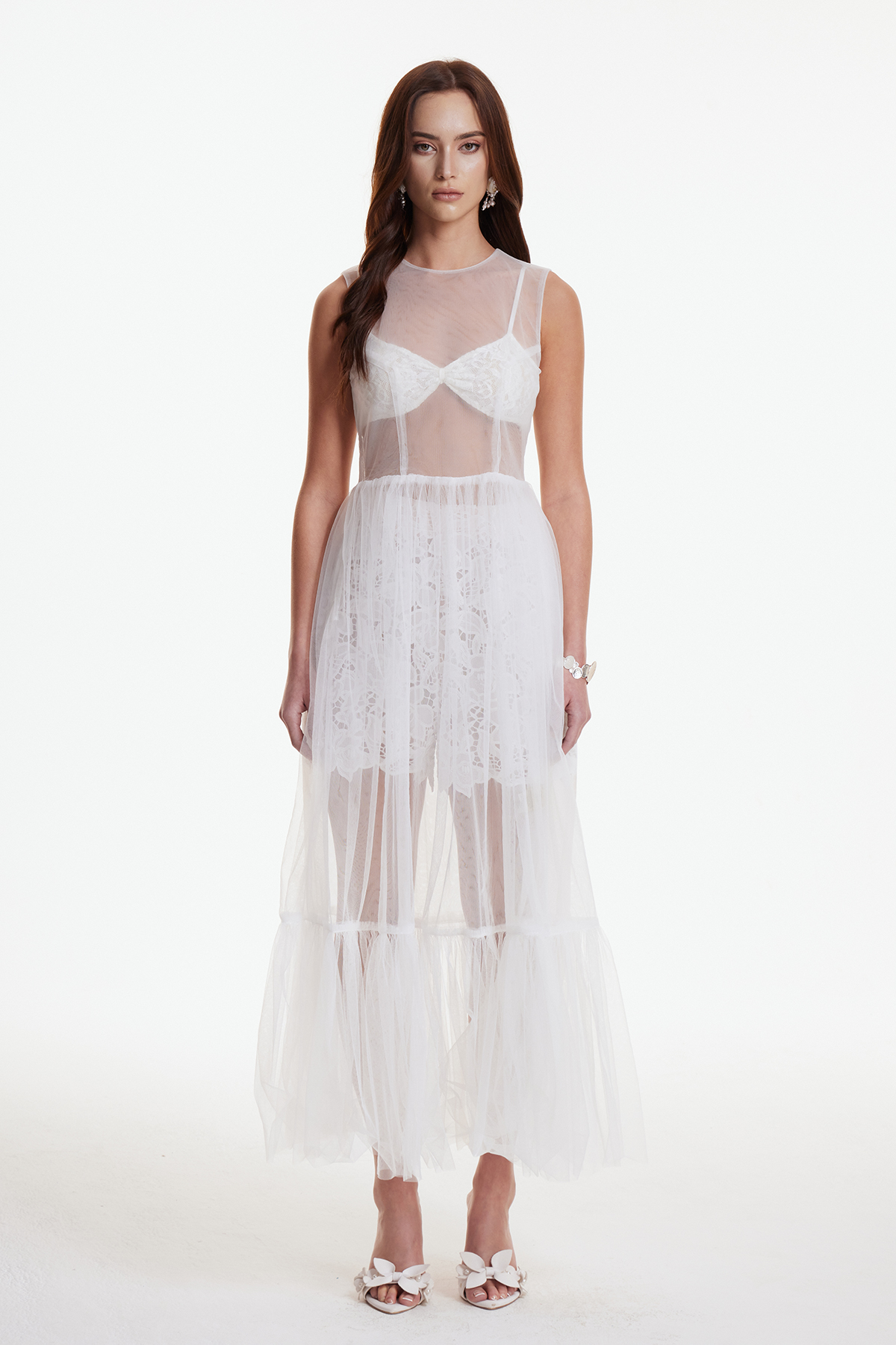 Dua Floral Cutout Three Piece Pants Set