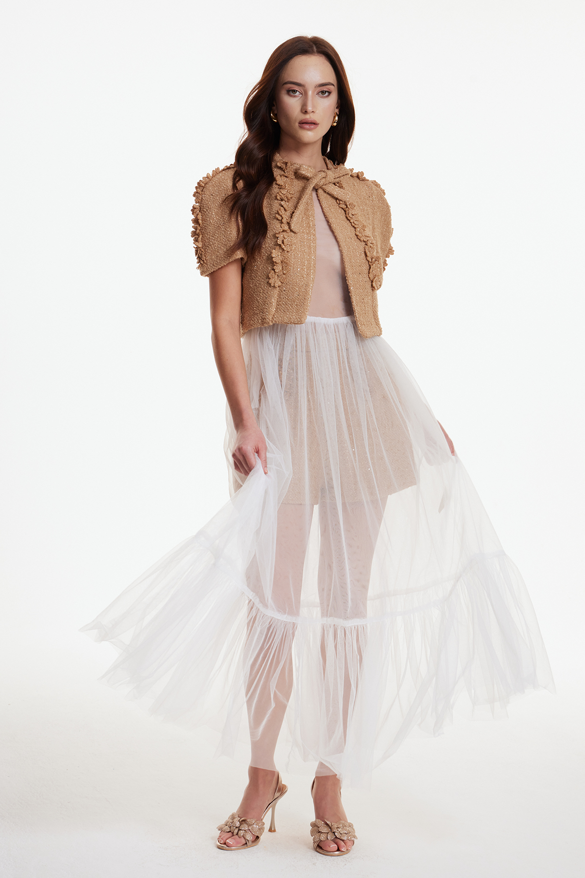 Dubravko Flower Tweed Pants Set