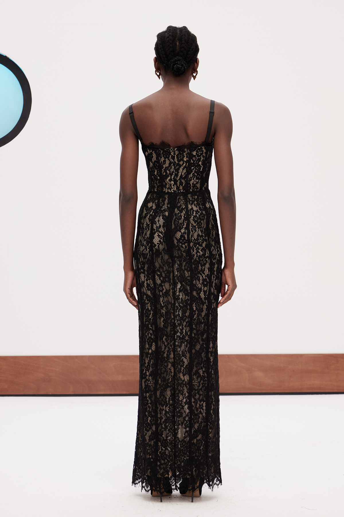 Dumisani Lace Maxi Dress In Black