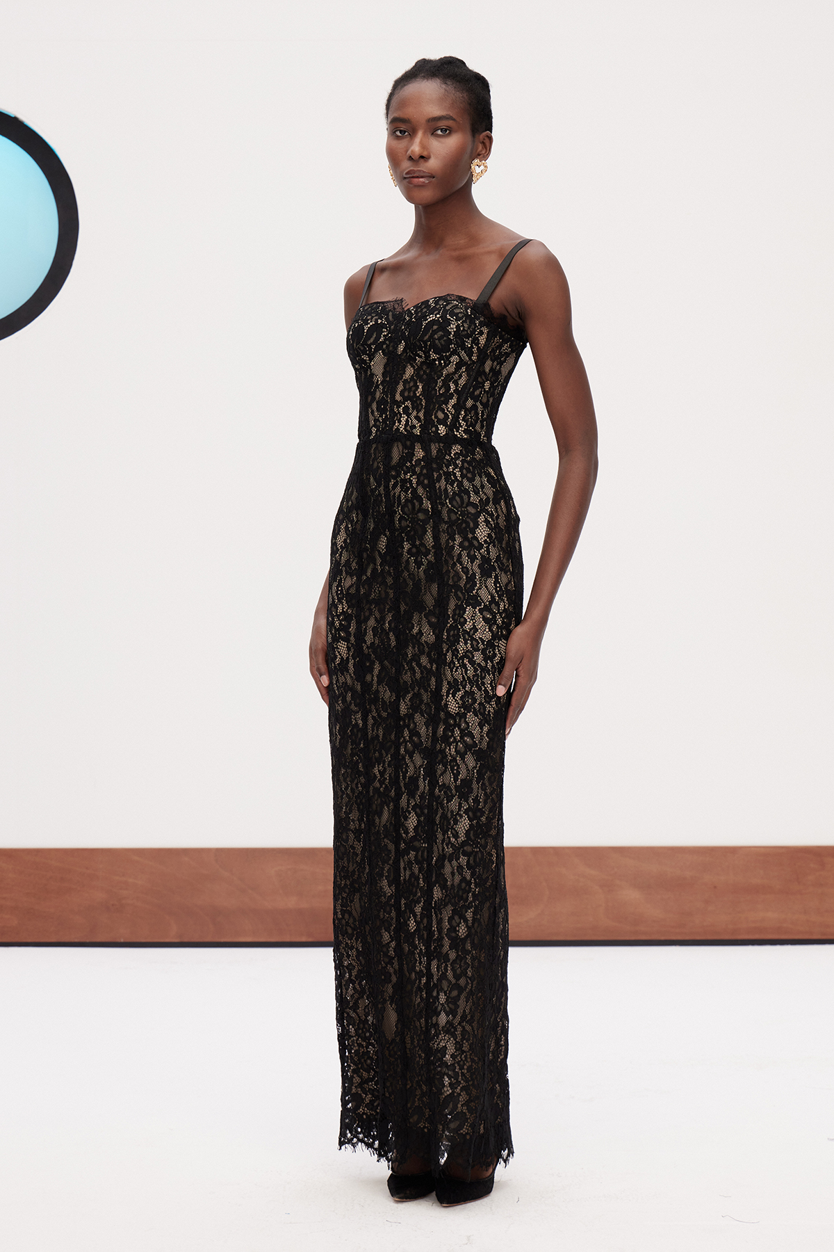 Dumisani Lace Maxi Dress In Black