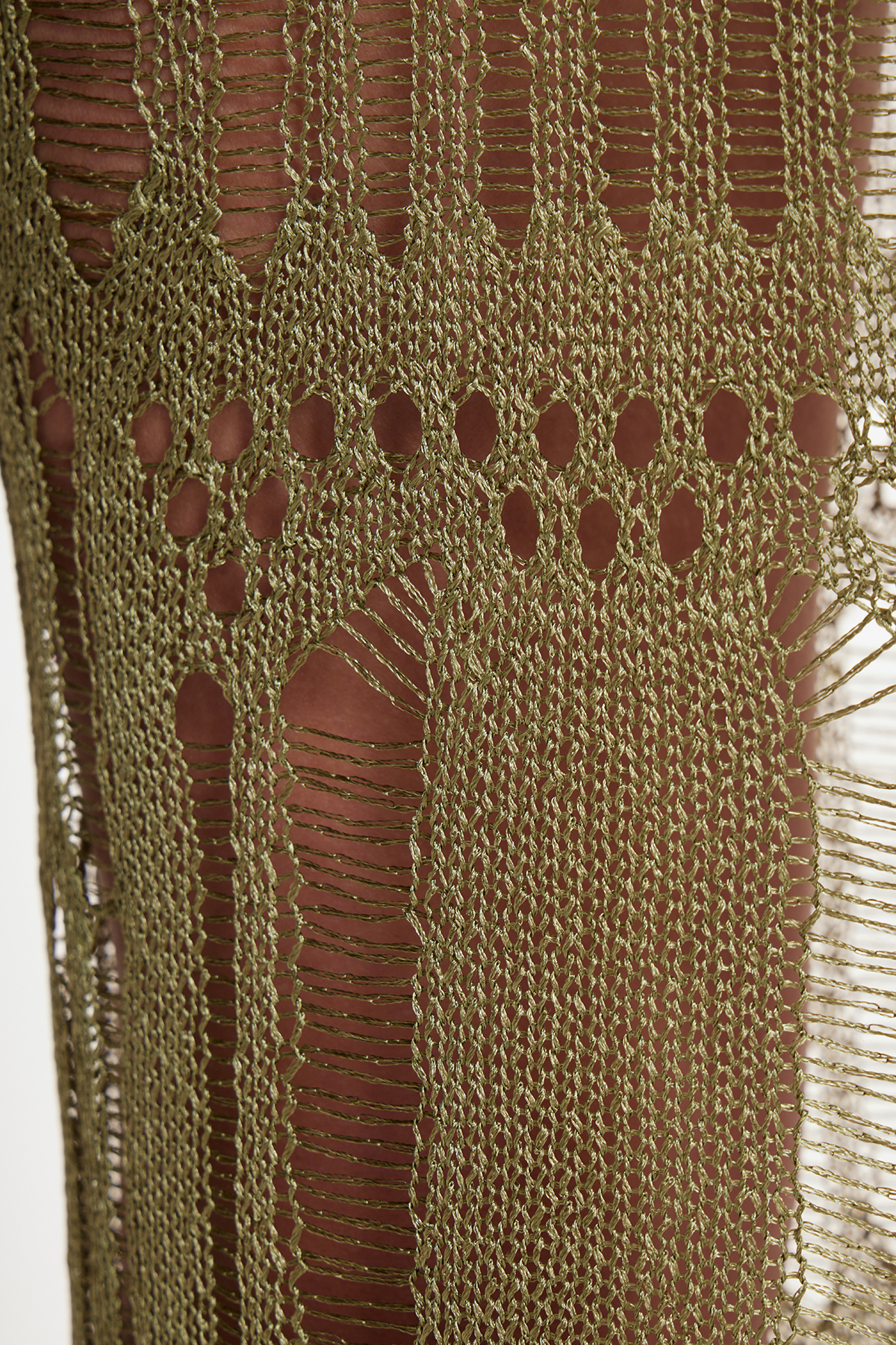 Dzana Backless Ripped Maxi Dress