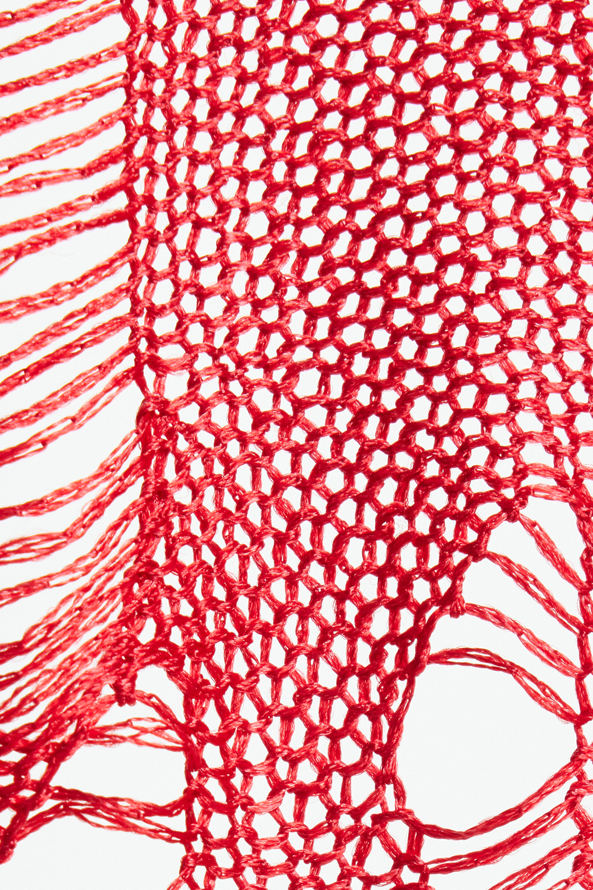 Dzana Backless Ripped Maxi Dress In Red