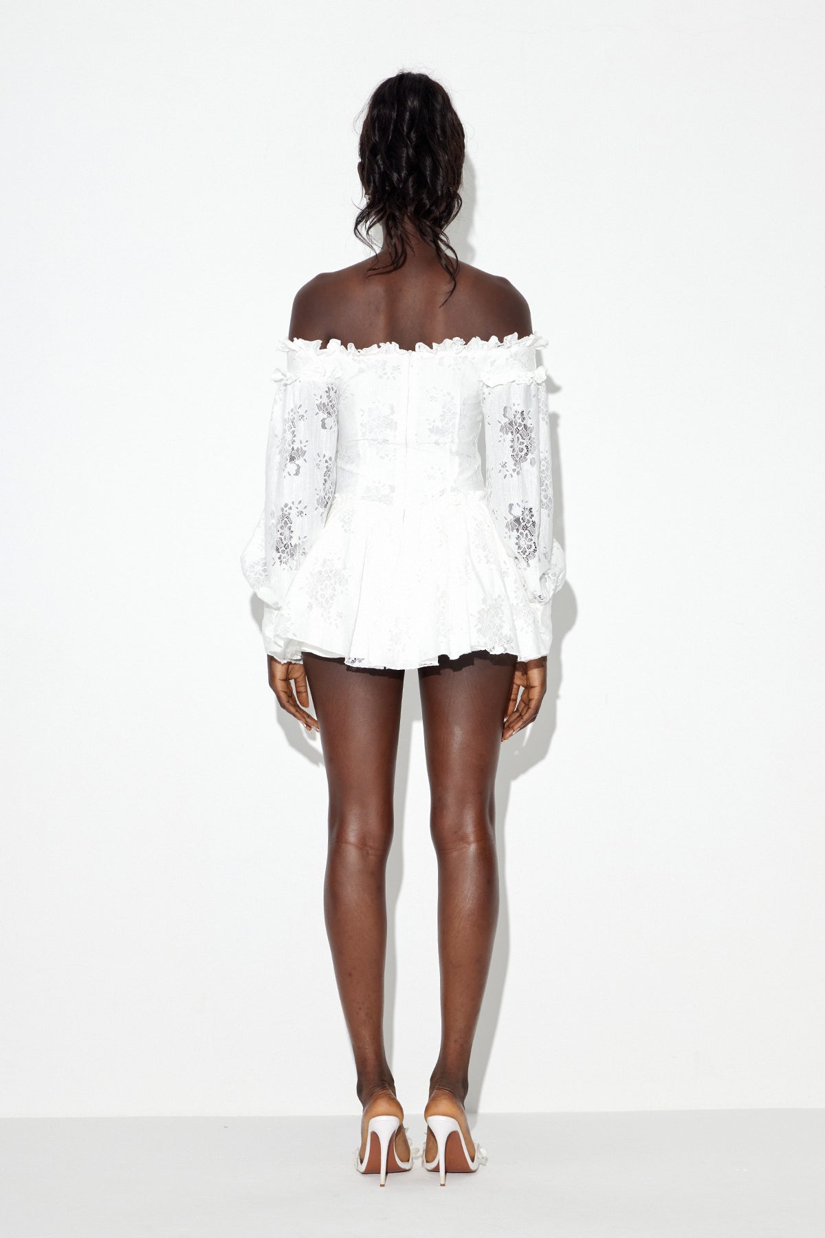 Eadberht Off Shoulder Floral Mini Dress