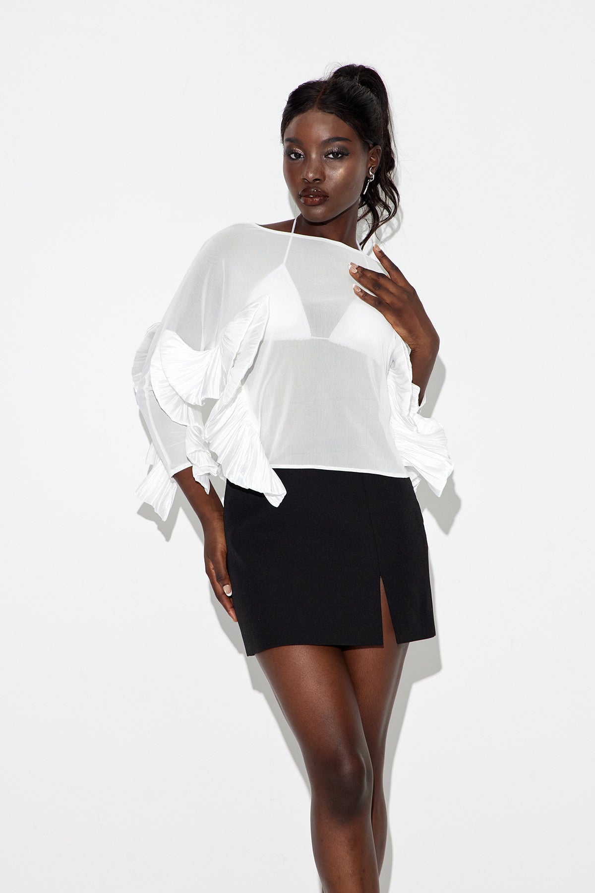 Ealhhere Asymmetric Deconstruct Top