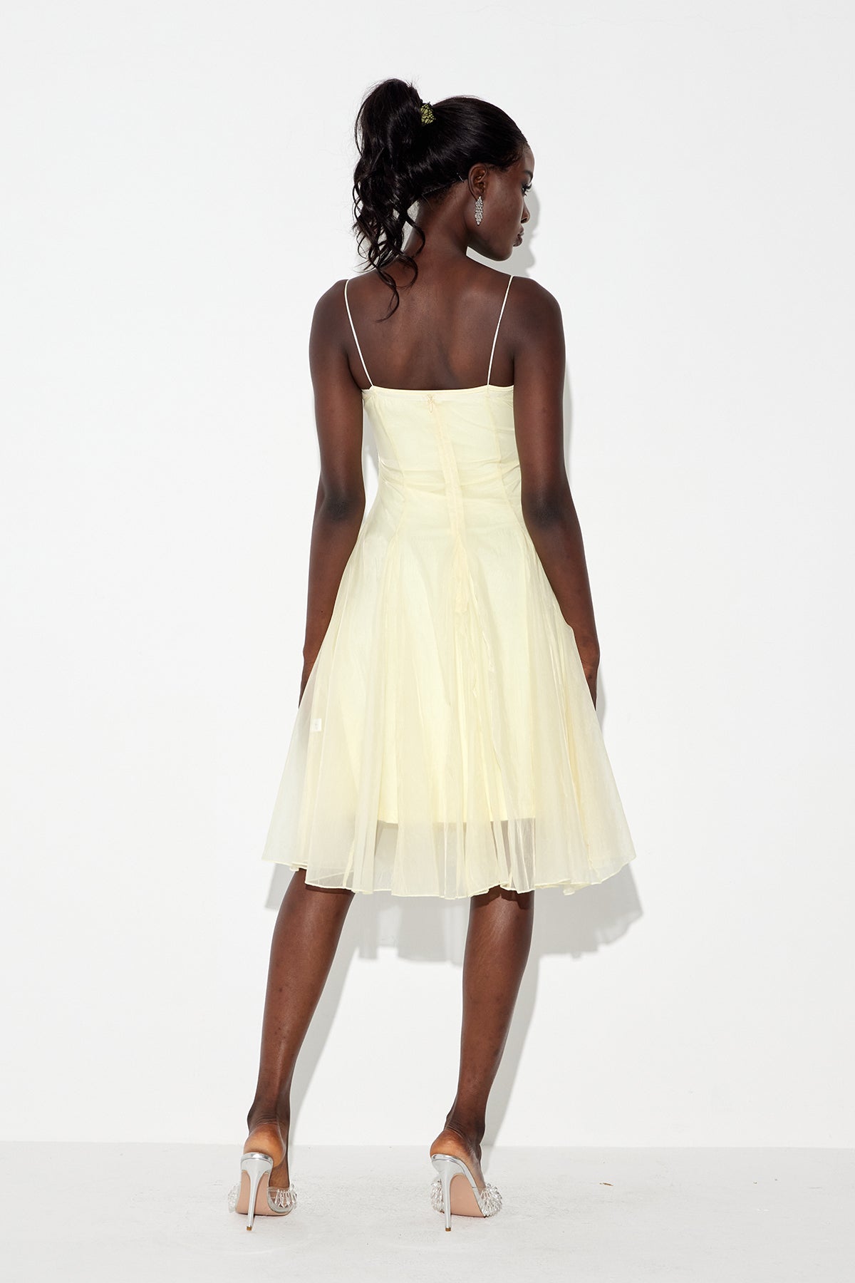 Eavan Spaghetti Flower Midi Dress