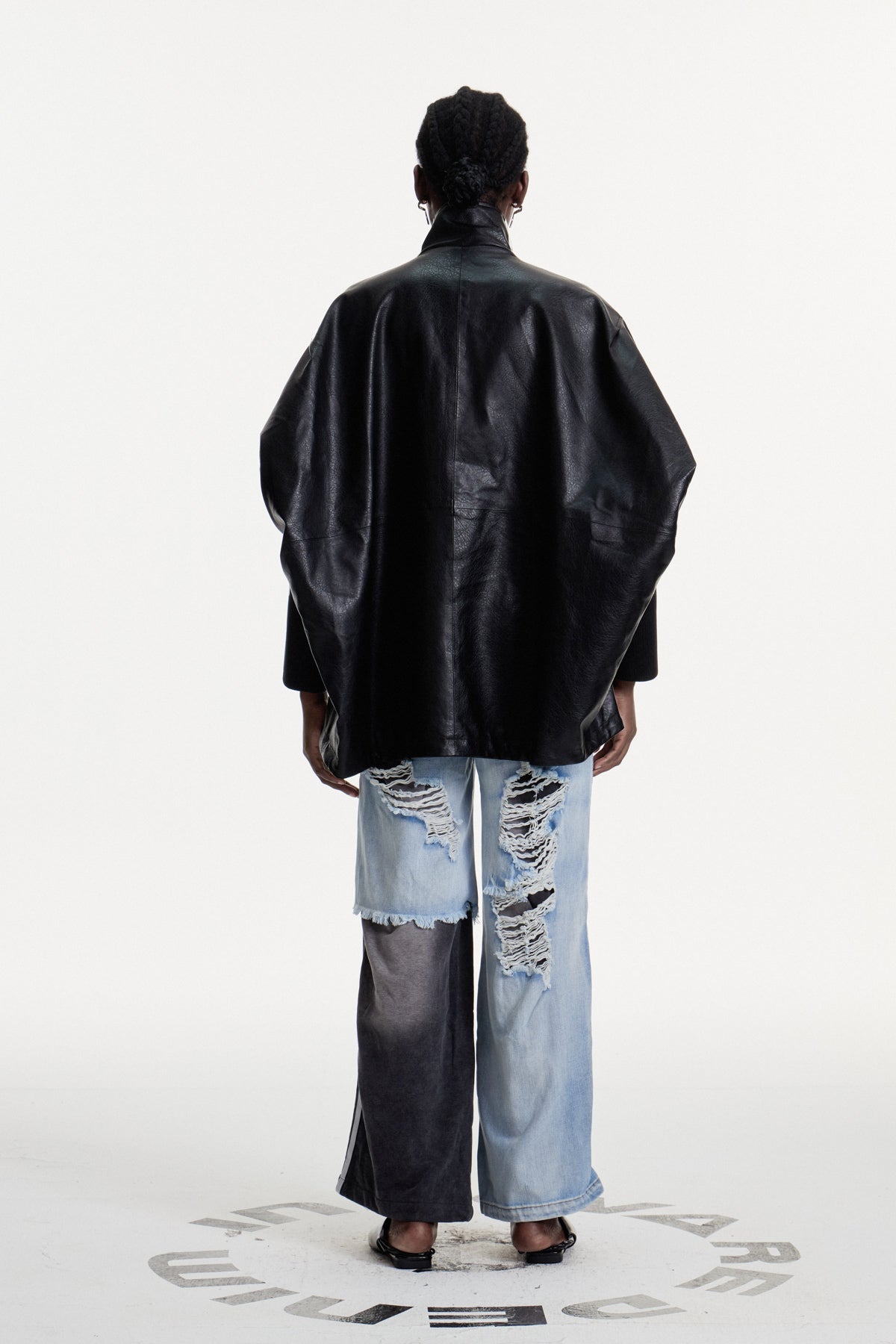 Edel Stand Collar Leather Jacket