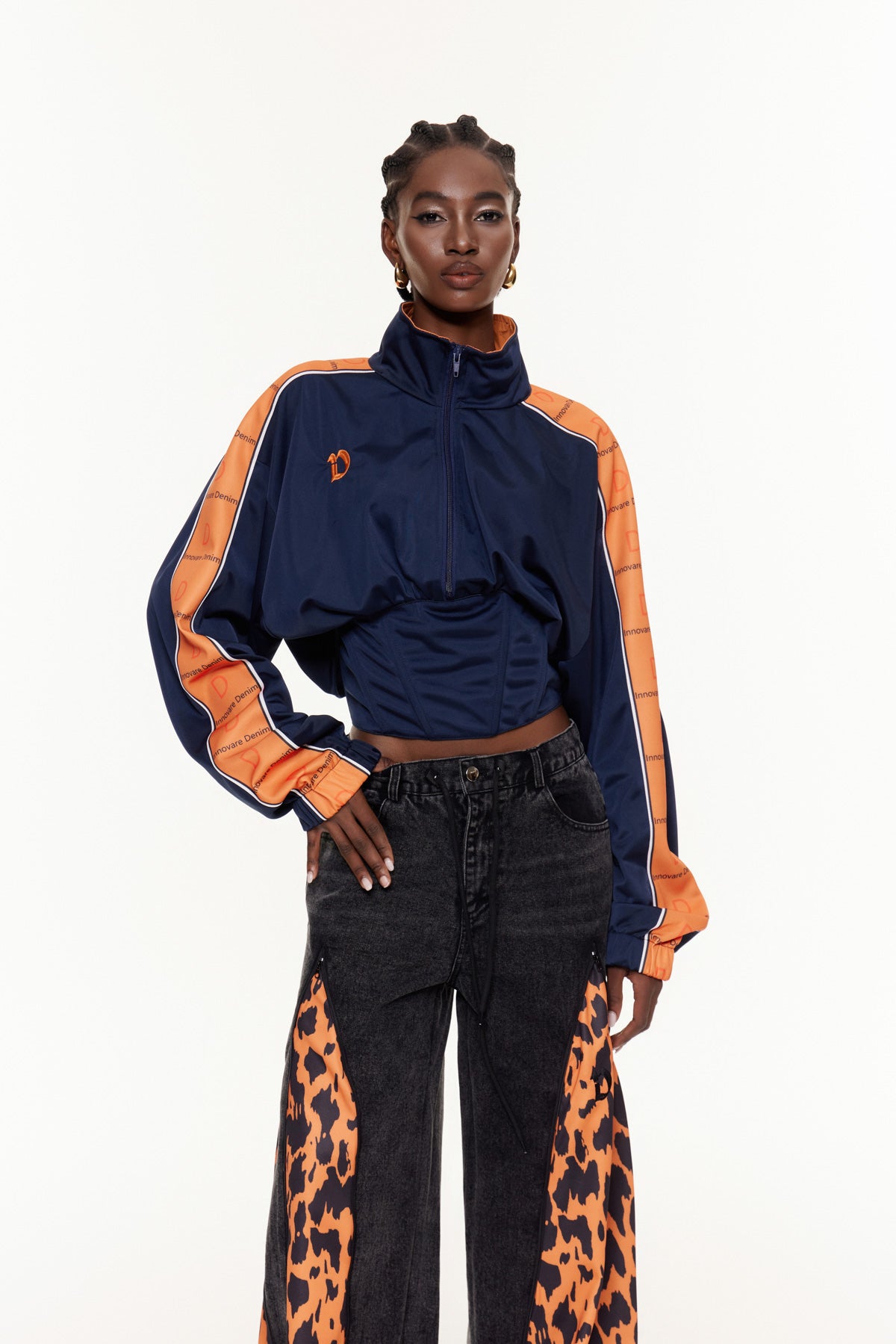 Edelgard Lace Up Corset Print Top