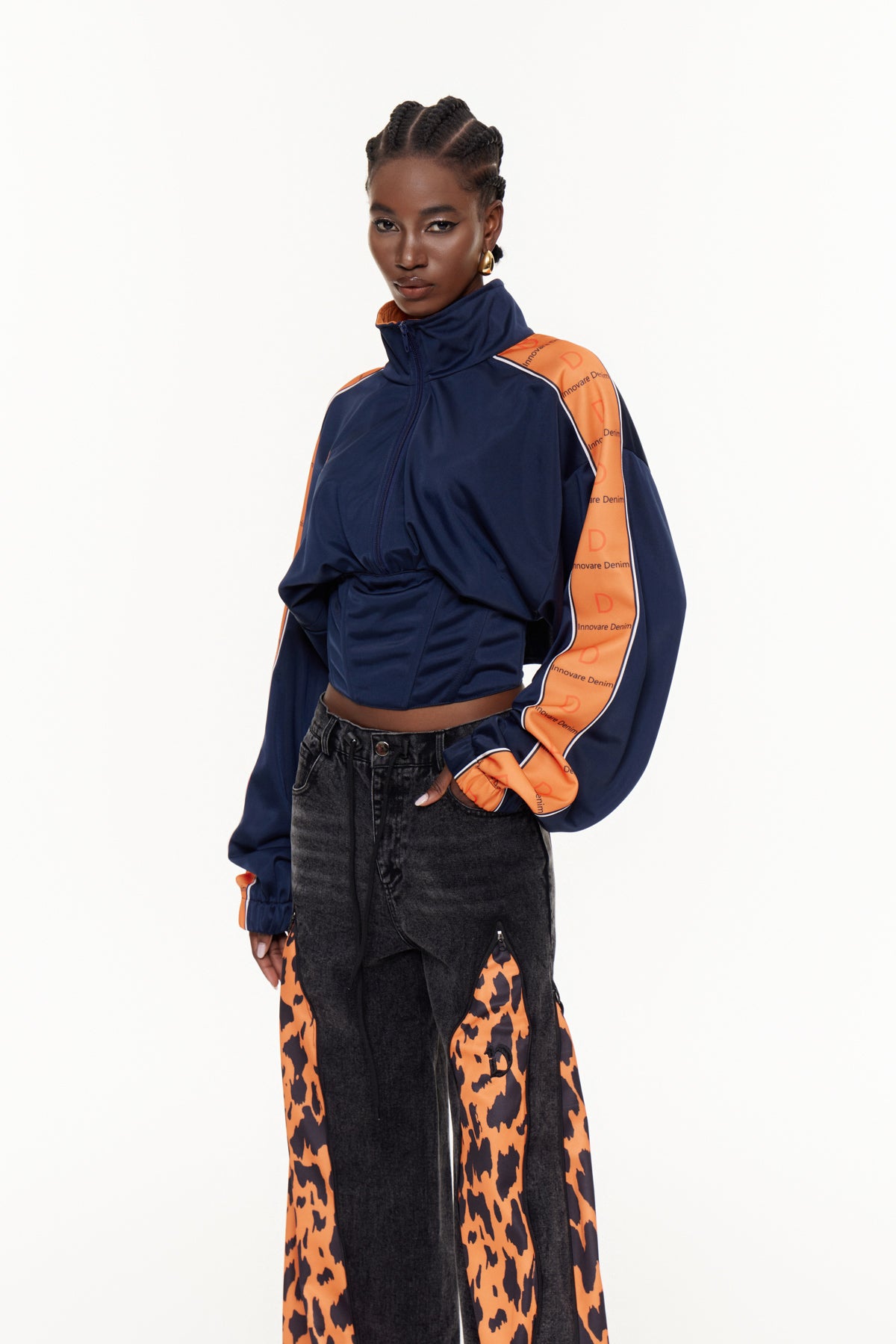 Edelgard Lace Up Corset Print Top