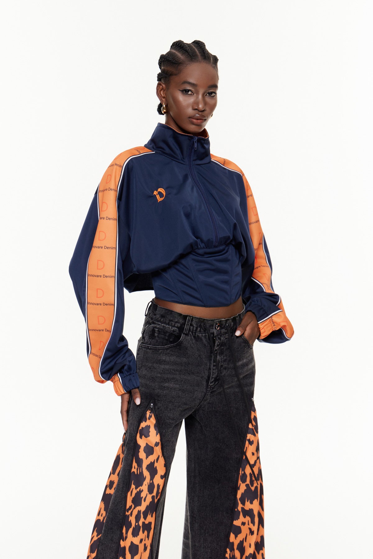 Edelgard Lace Up Corset Print Top