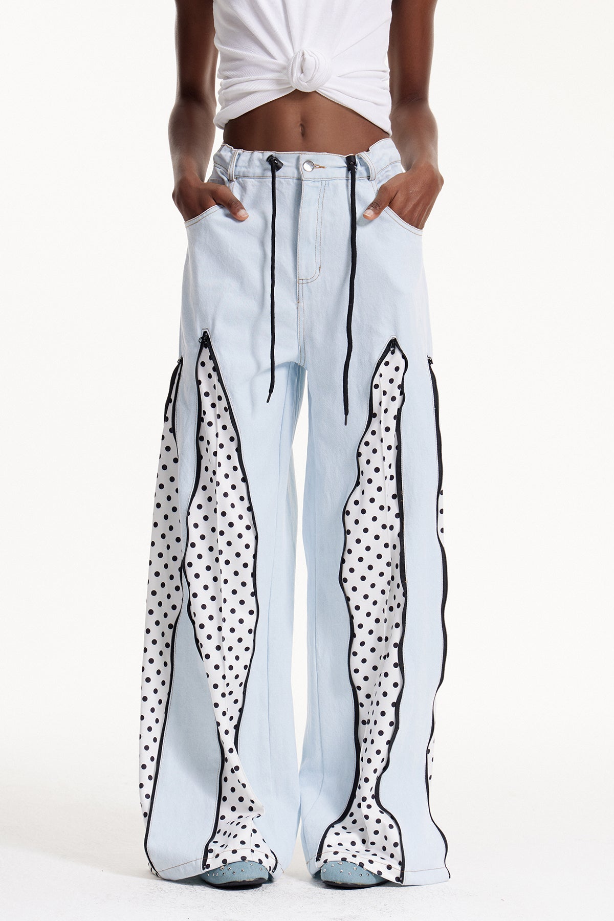 Edelmira Deconstruct Dot Barrel Jeans