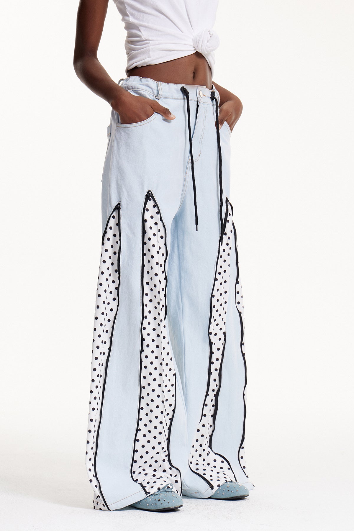 Edelmira Deconstruct Dot Barrel Jeans