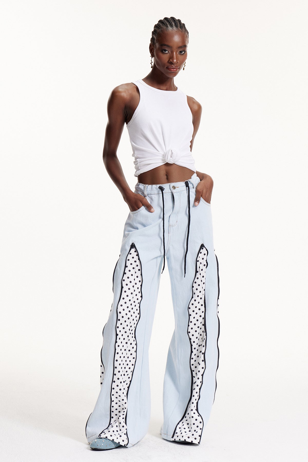 Edelmira Deconstruct Dot Barrel Jeans