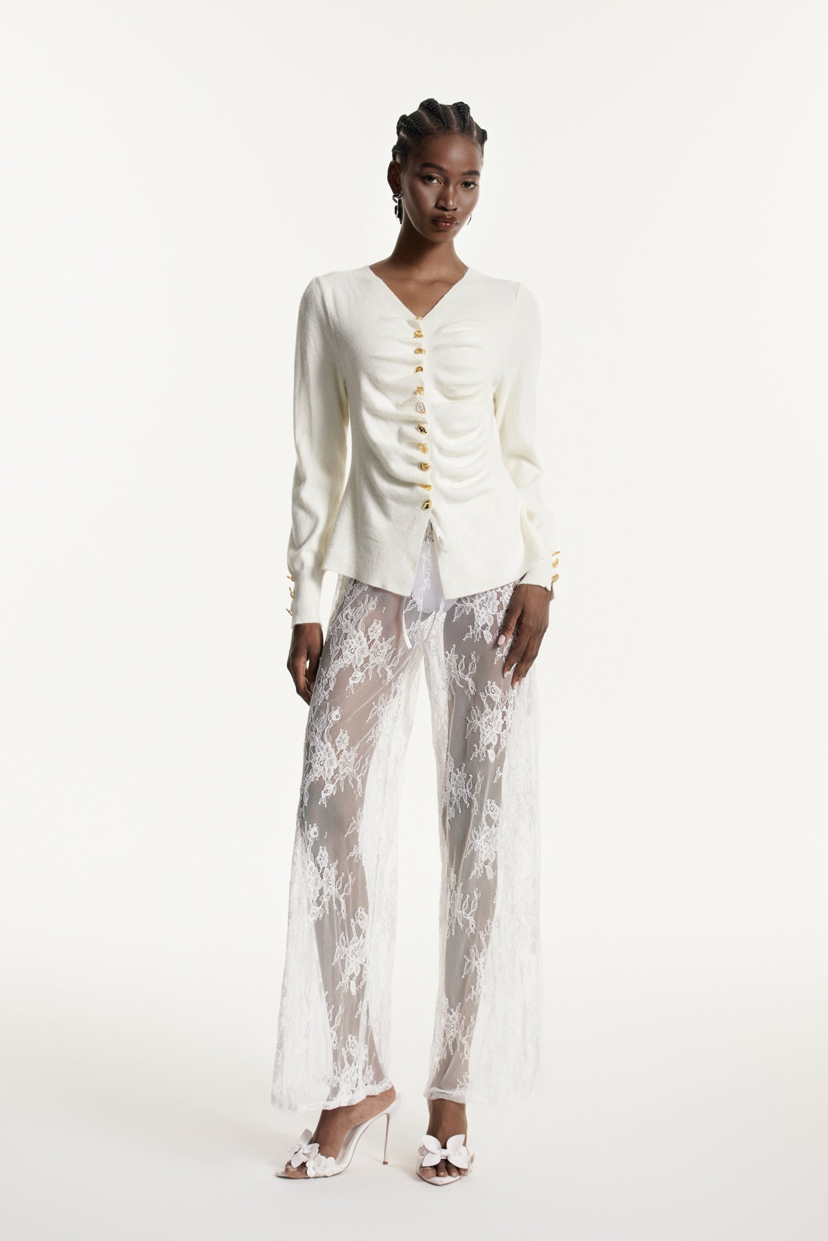 Edmonda Ruch Knit Top In White