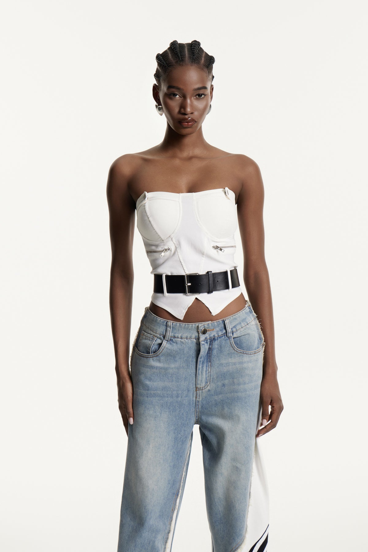 Edmondo Strapless Buckle Top