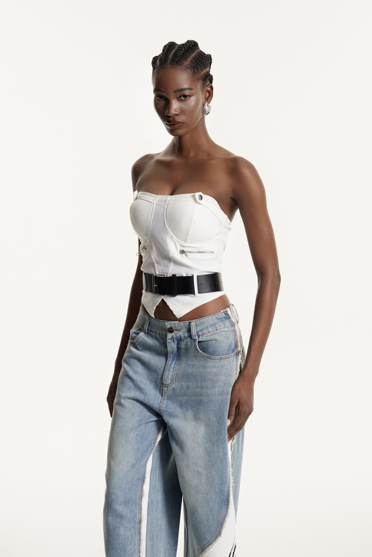 Edmondo Strapless Buckle Top