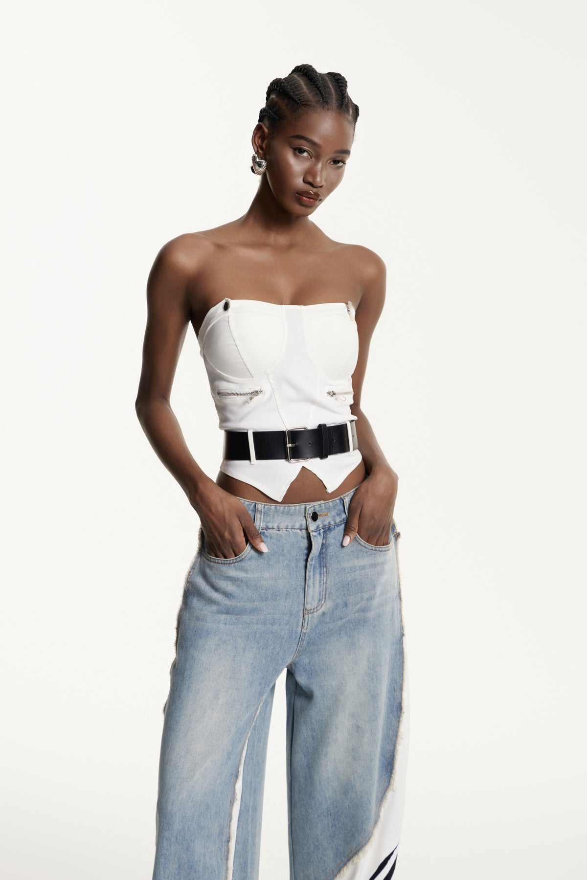 Edmondo Strapless Buckle Top