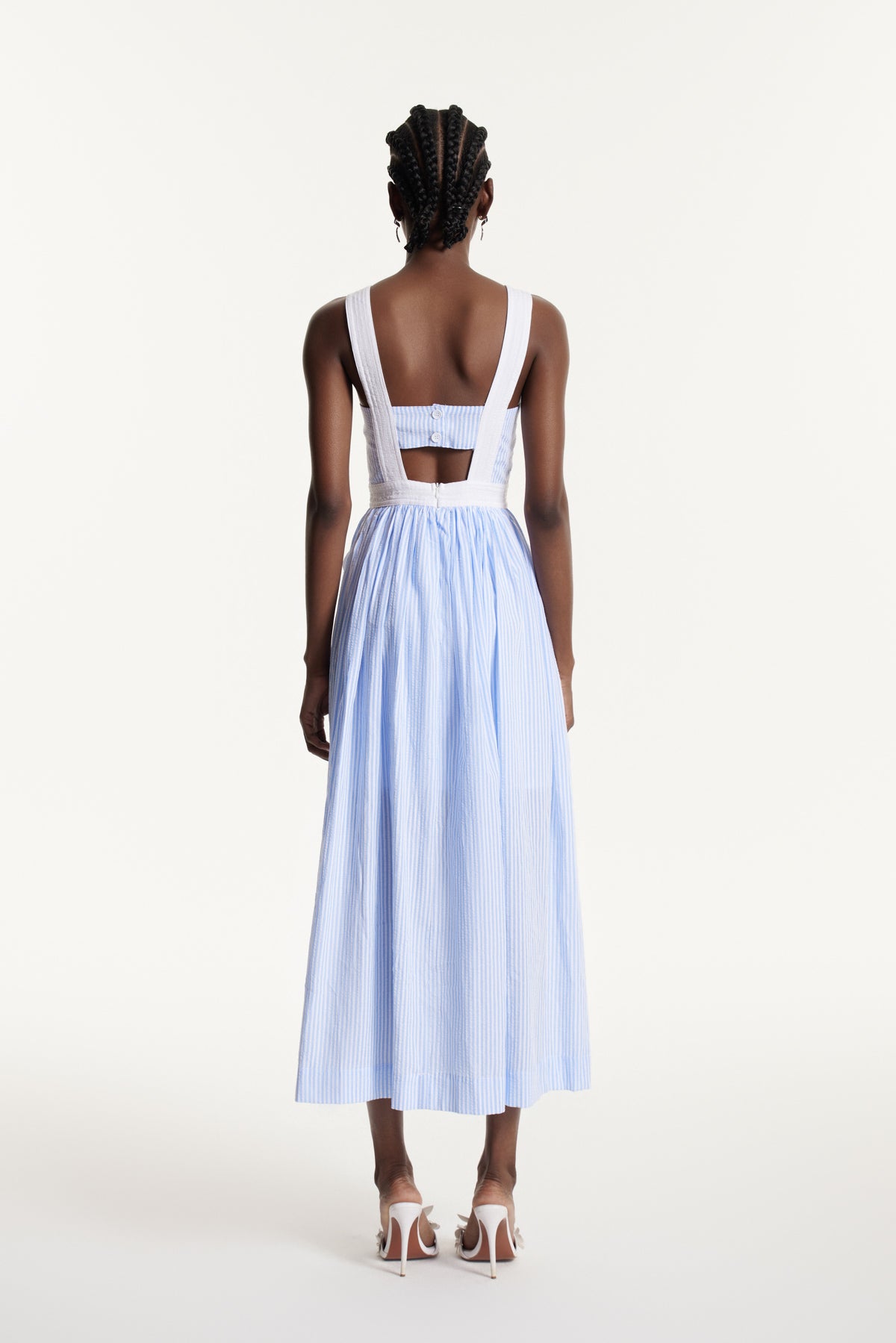 Edmundas V Neck Stripe Maxi Dress