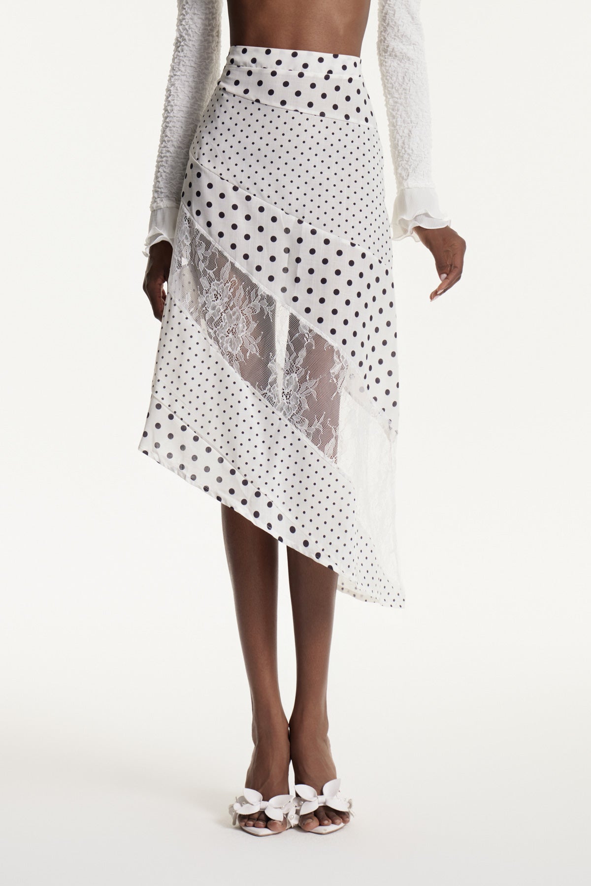 Edmunds Deconstruct Dot Lace Mini Skirt