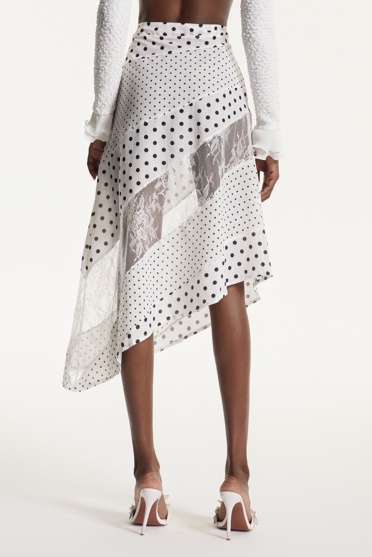 Edmunds Deconstruct Dot Lace Mini Skirt