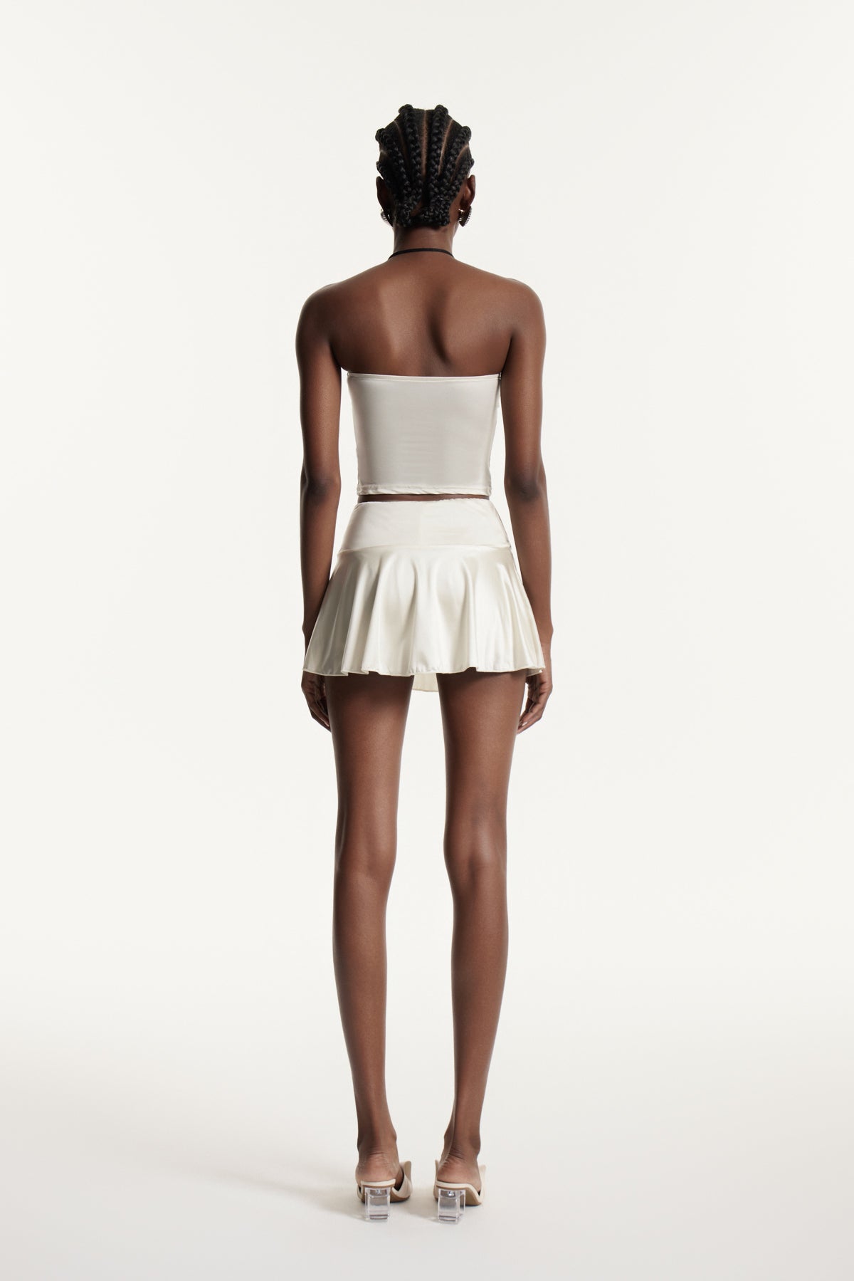 Edorta Cutout Ruch Skirt Set