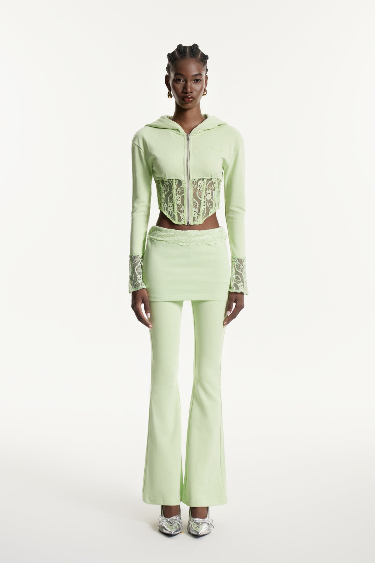 Edurne Corset Lace Pants Set