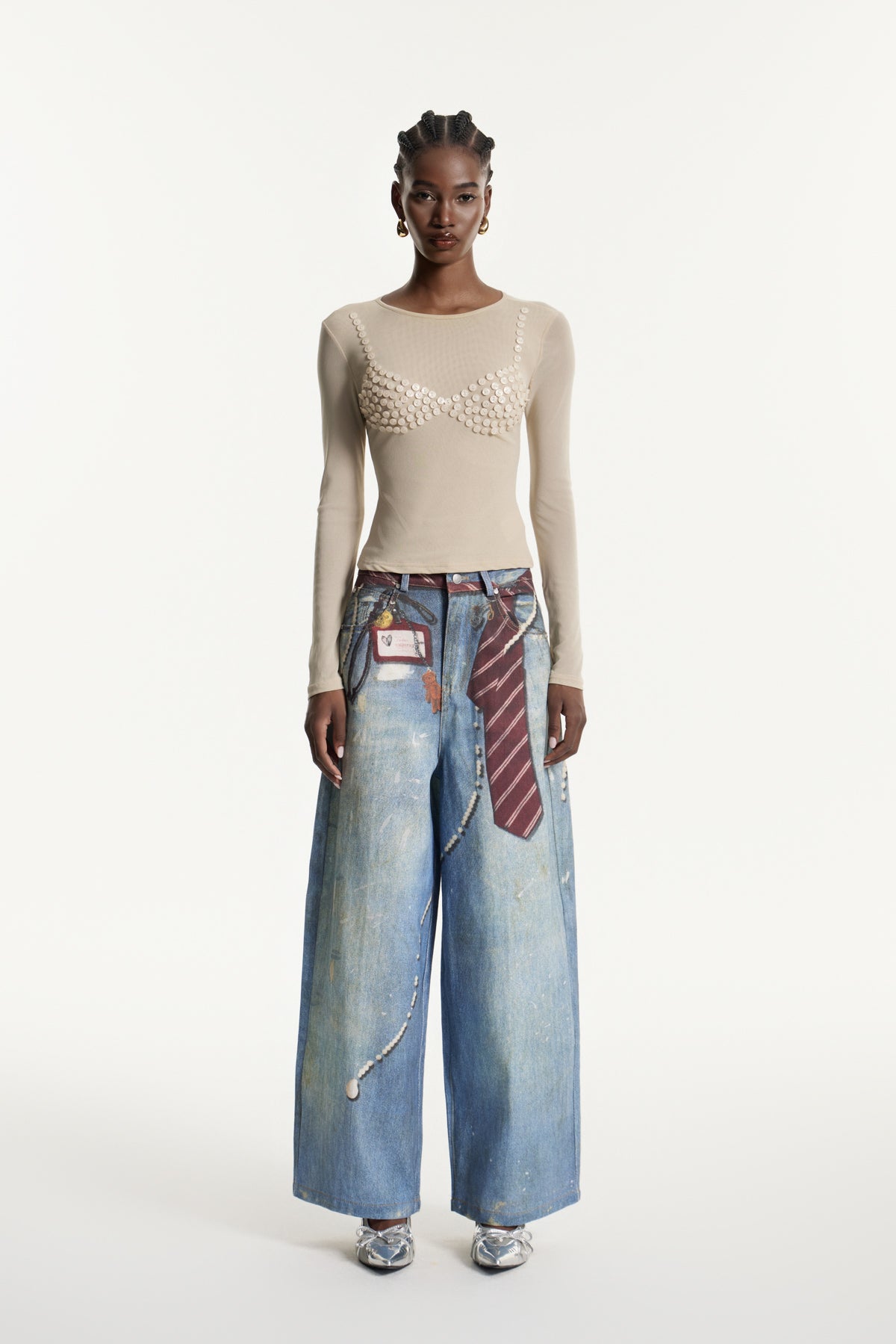 Edvard Button Mesh Top