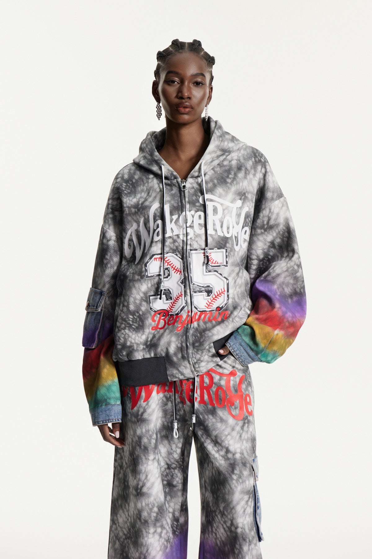 Edvin Tie Dye Hooded Jacket