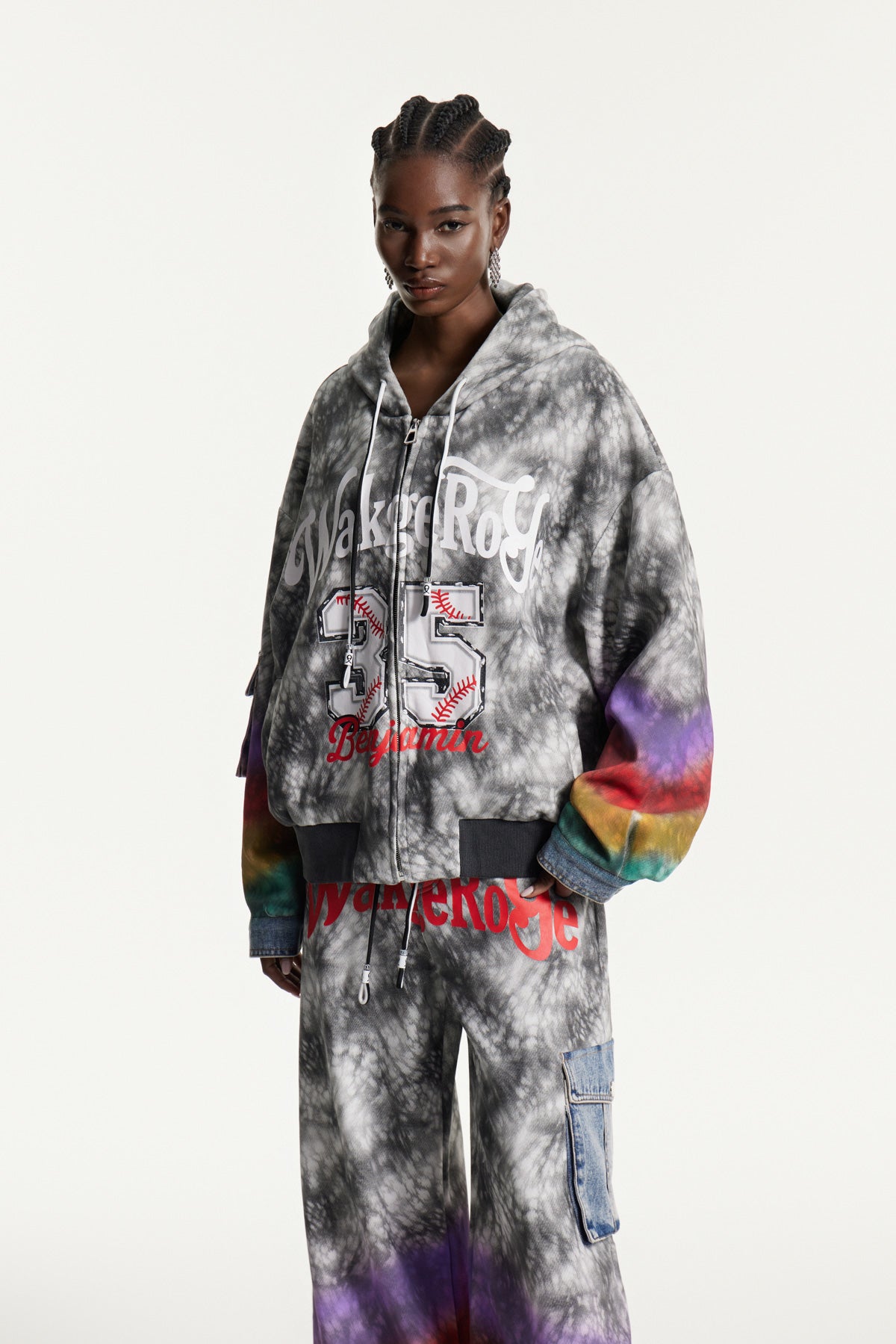 Edvin Tie Dye Hooded Jacket