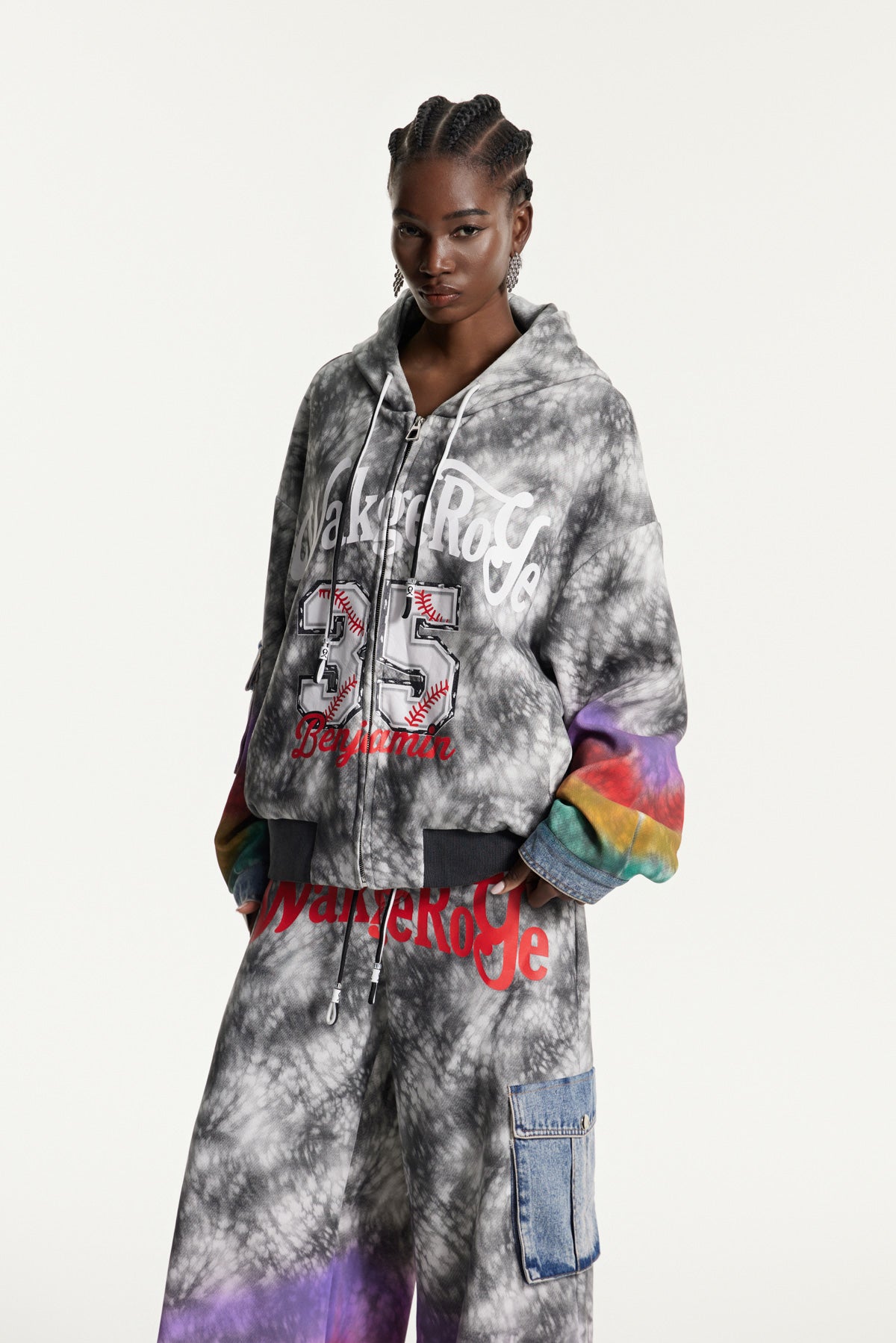 Edvin Tie Dye Hooded Jacket