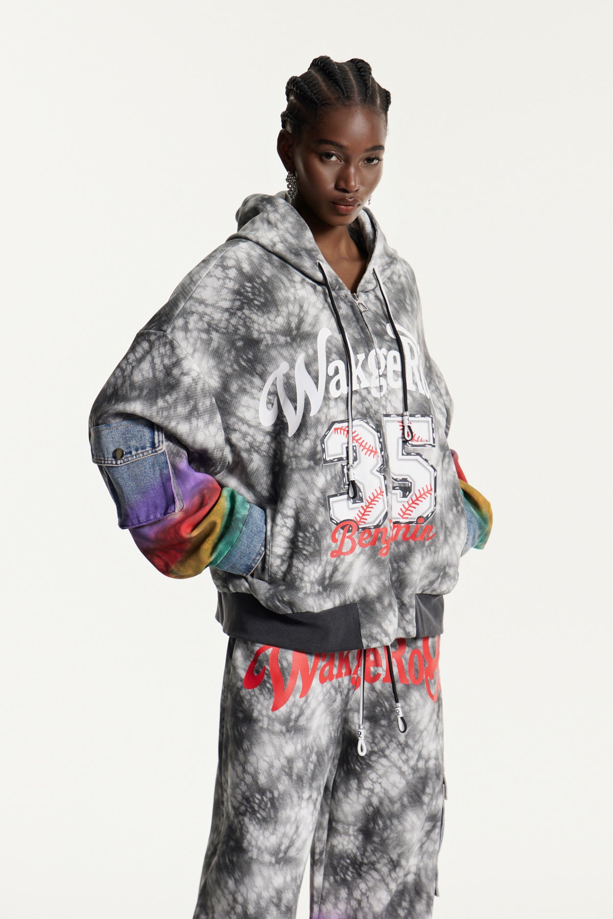 Edvin Tie Dye Hooded Jacket