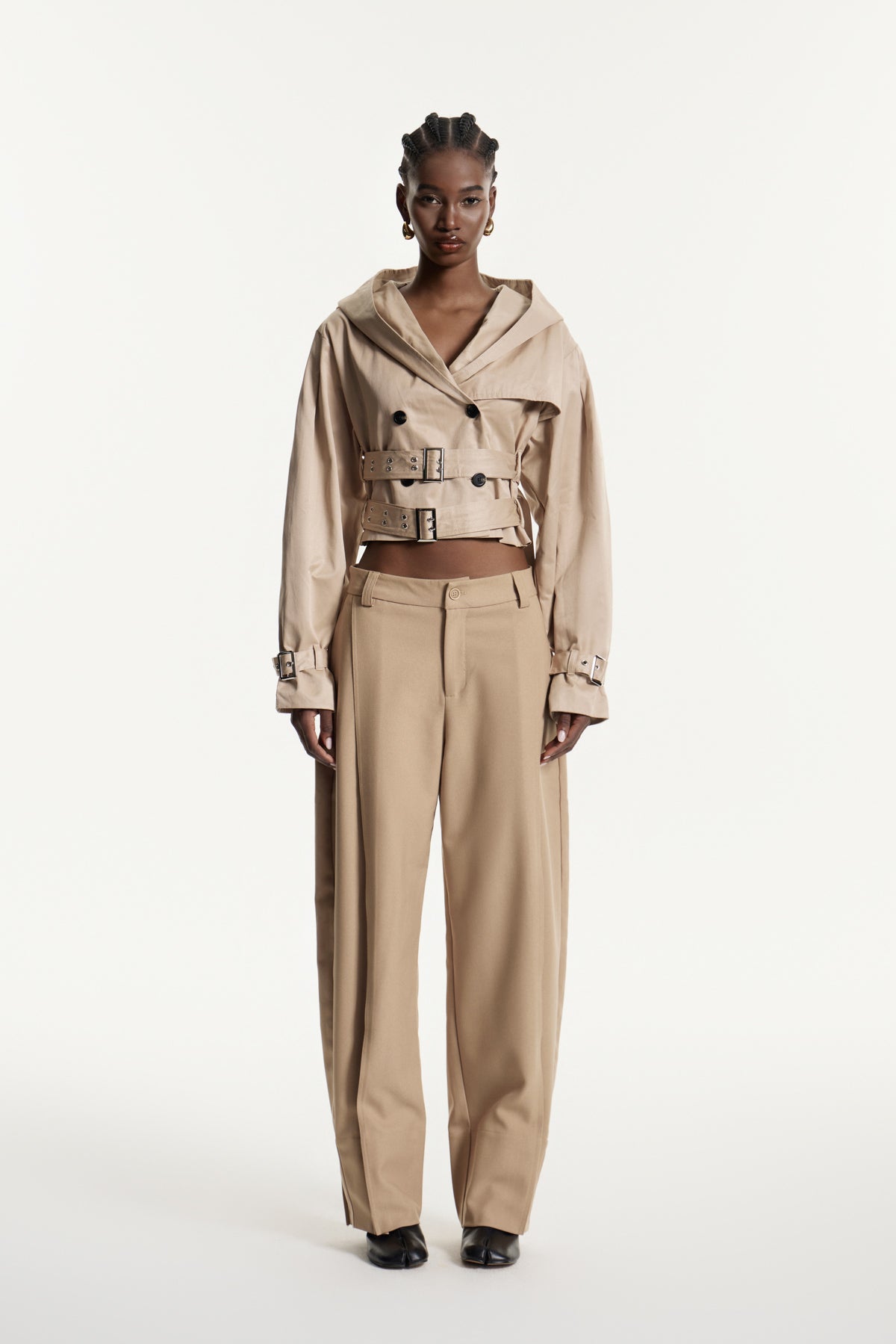 Edweena Balloon Sleeve Trench Coat