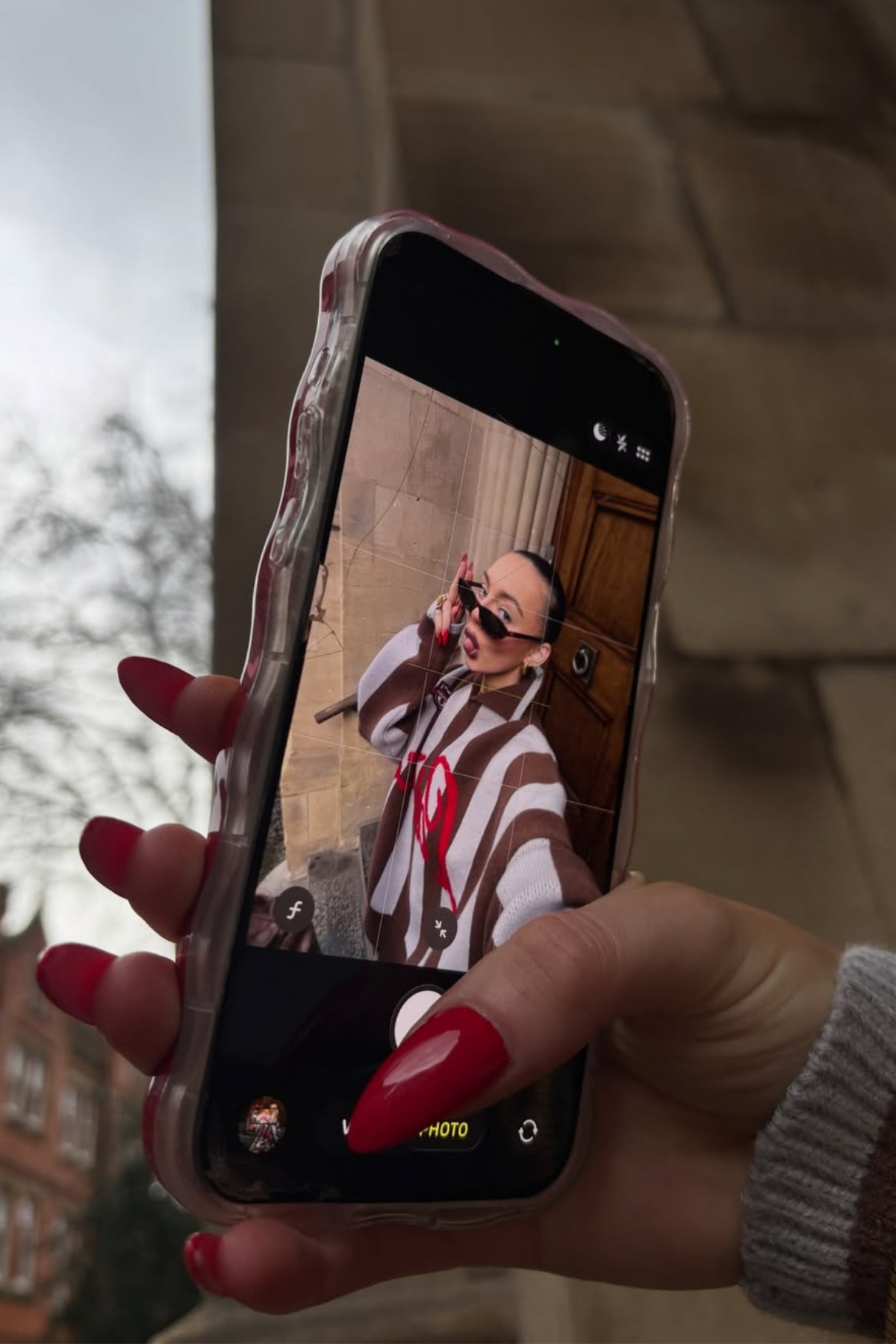 Edwena Stripe Knit Pants Set In Brown