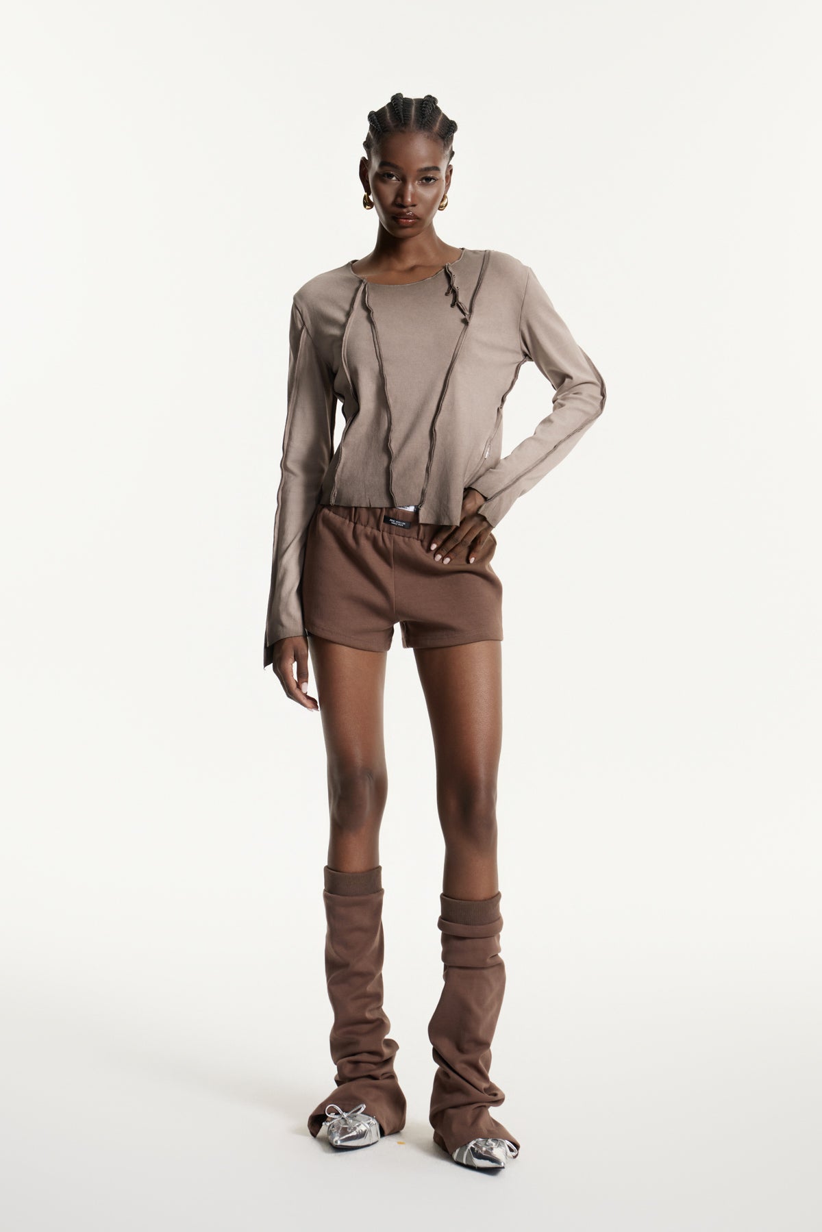 Edwin Deconstruct Asymmetric Top In Khaki