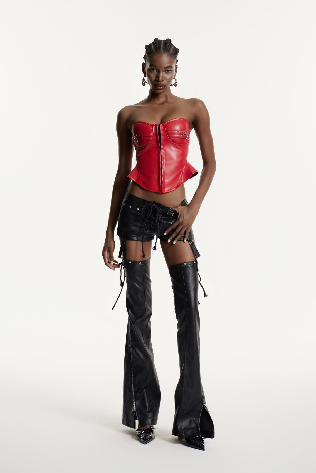 Eef Strapless Leather Top