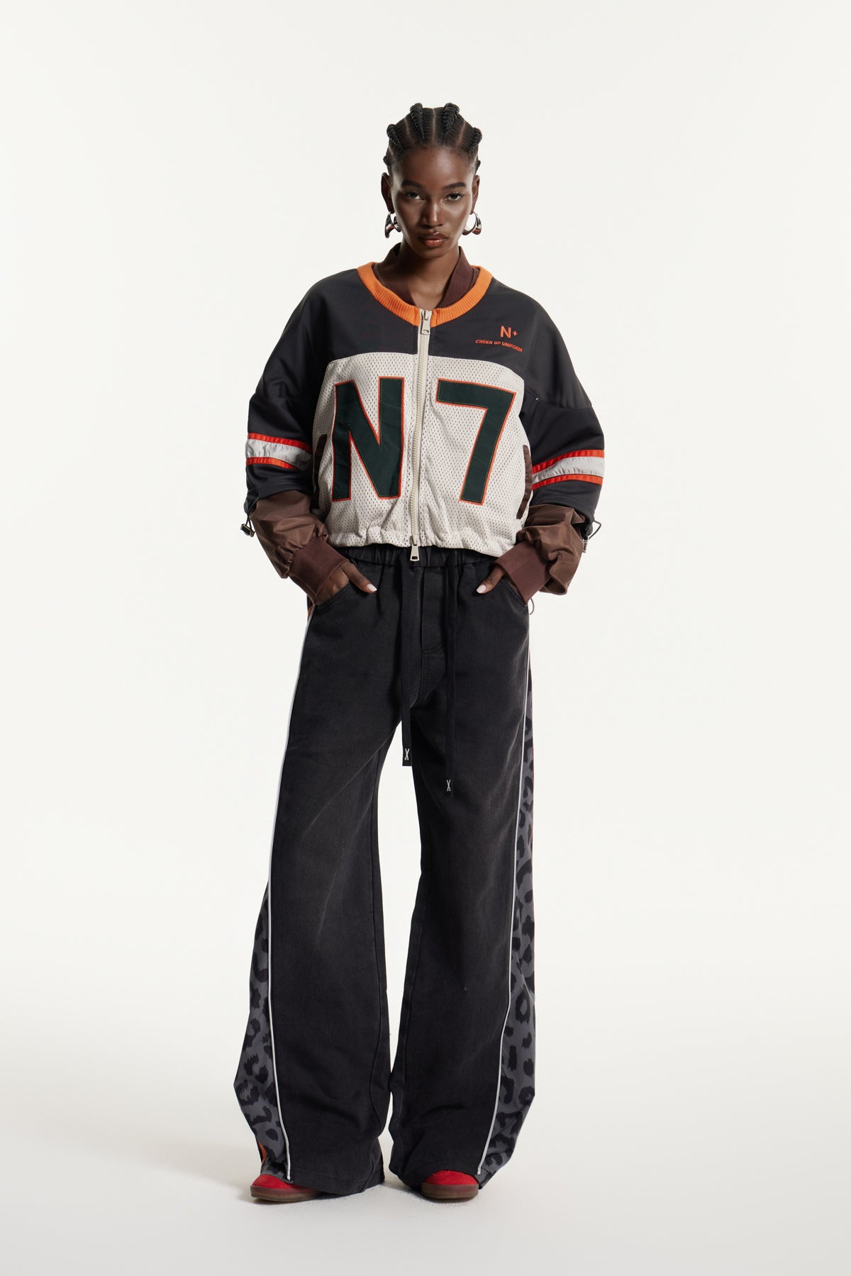 Eelis Leopard Zipper Jeans