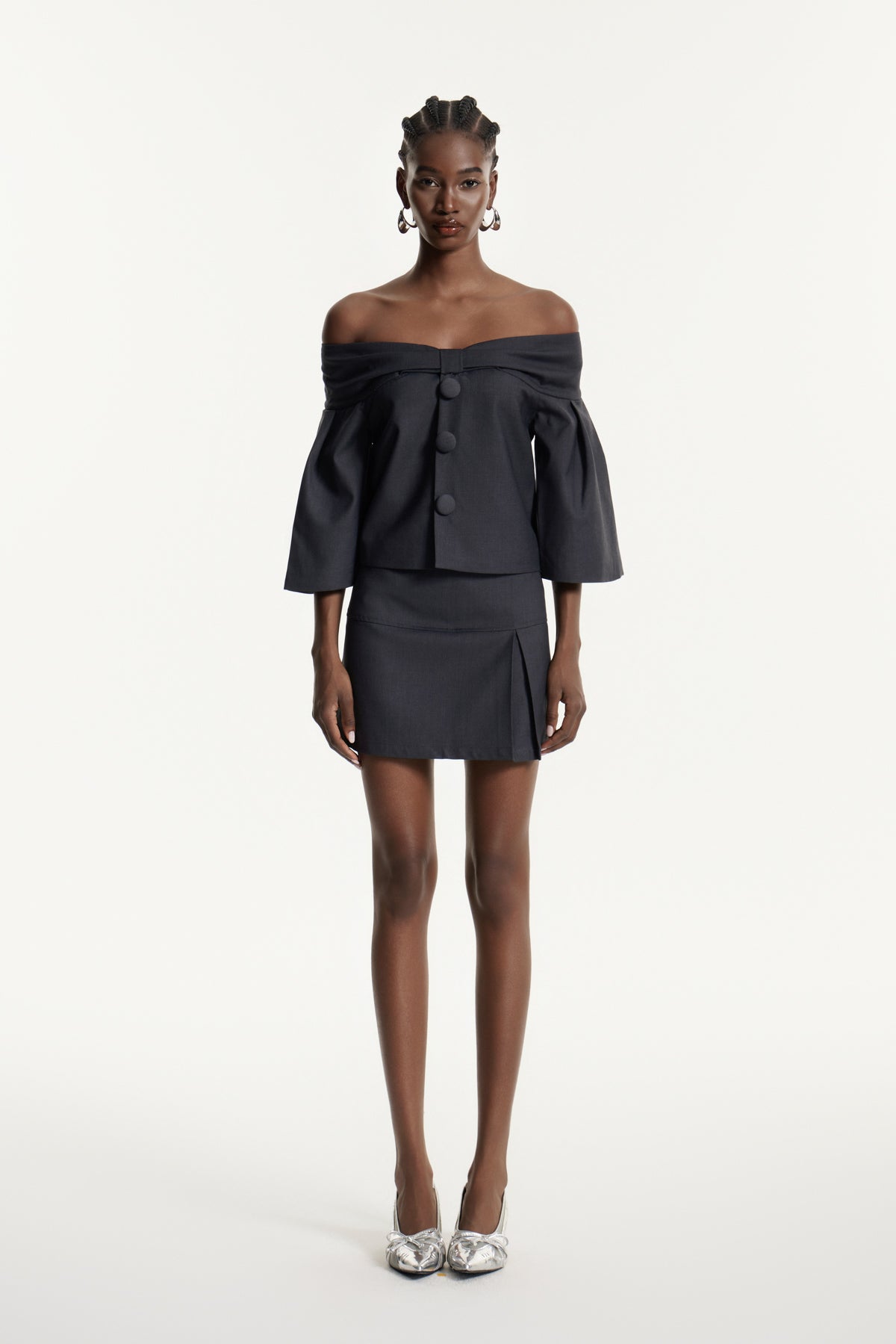 Eerikki Off Shoulder Bow Skirt Set