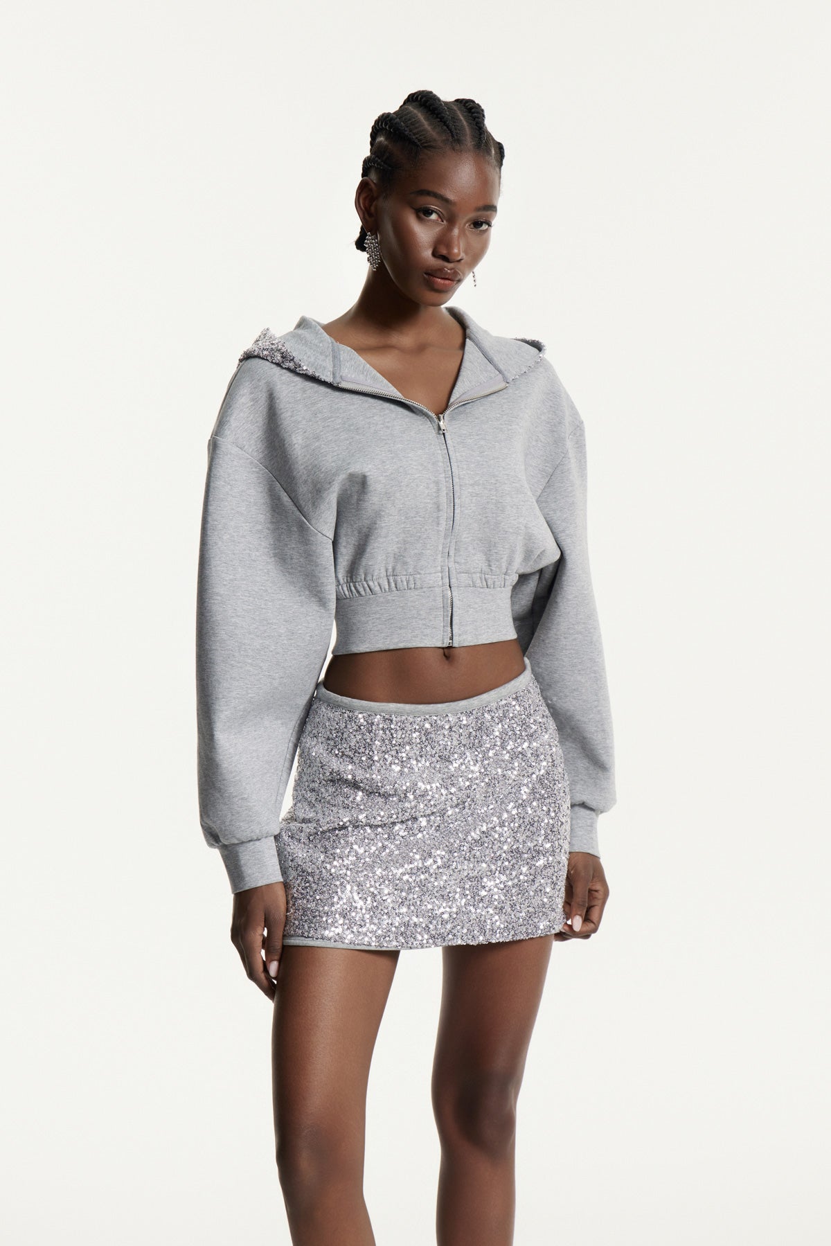 Eeyore Sequin Hooded Skirt Set