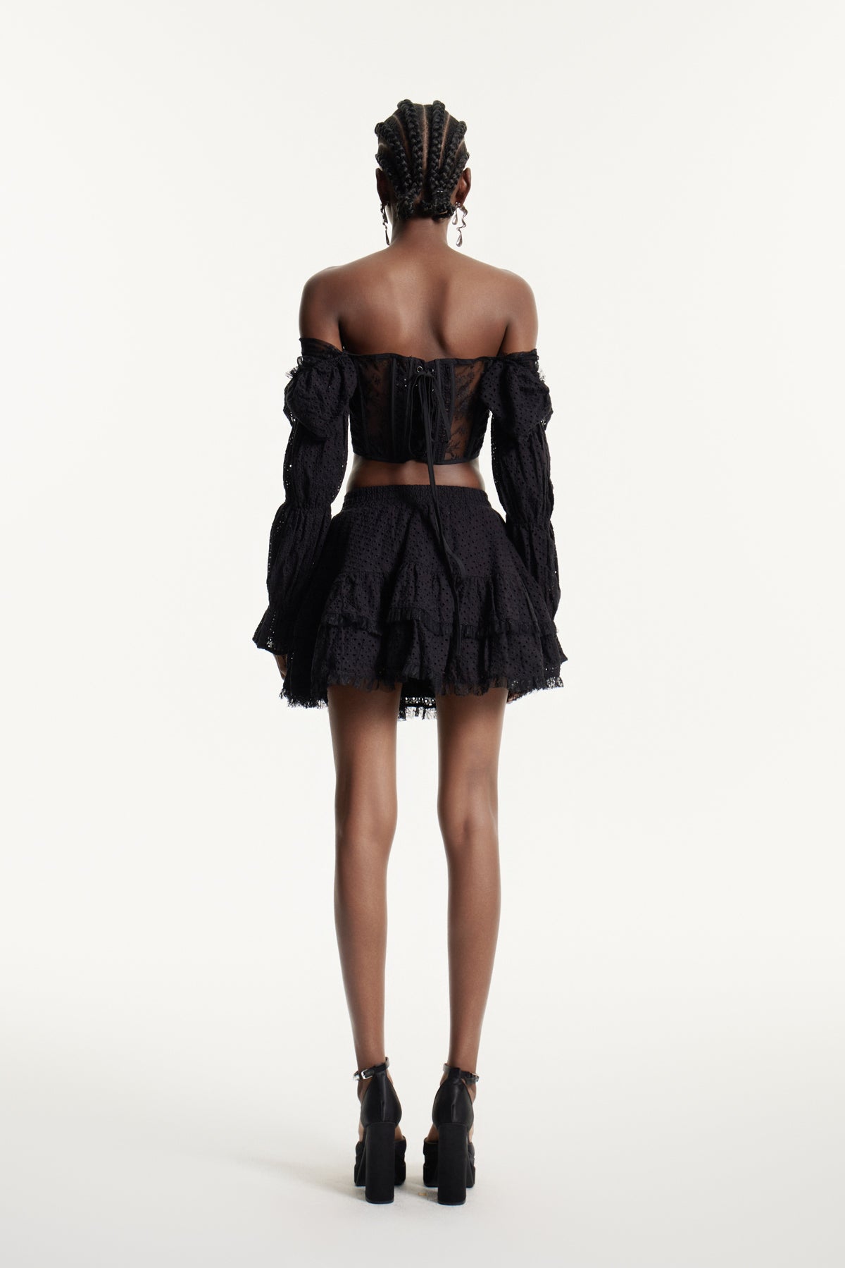 Efemena Off Shoulder Corset Skirt Set