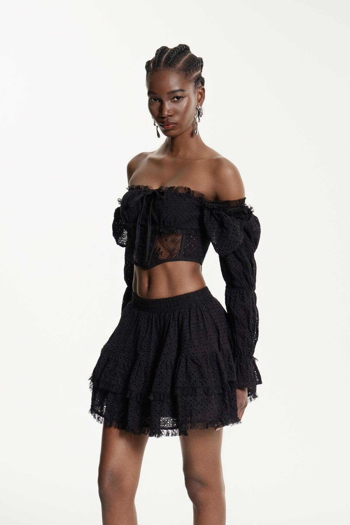 Efemena Off Shoulder Corset Skirt Set
