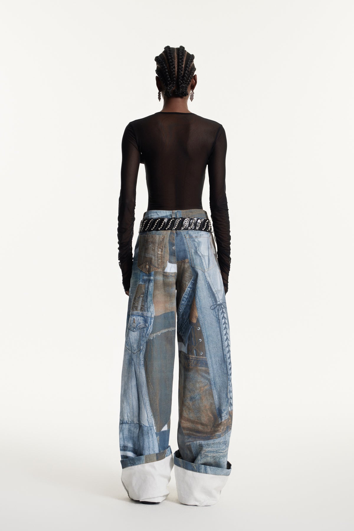 Efisio Deconstruct Print Jeans