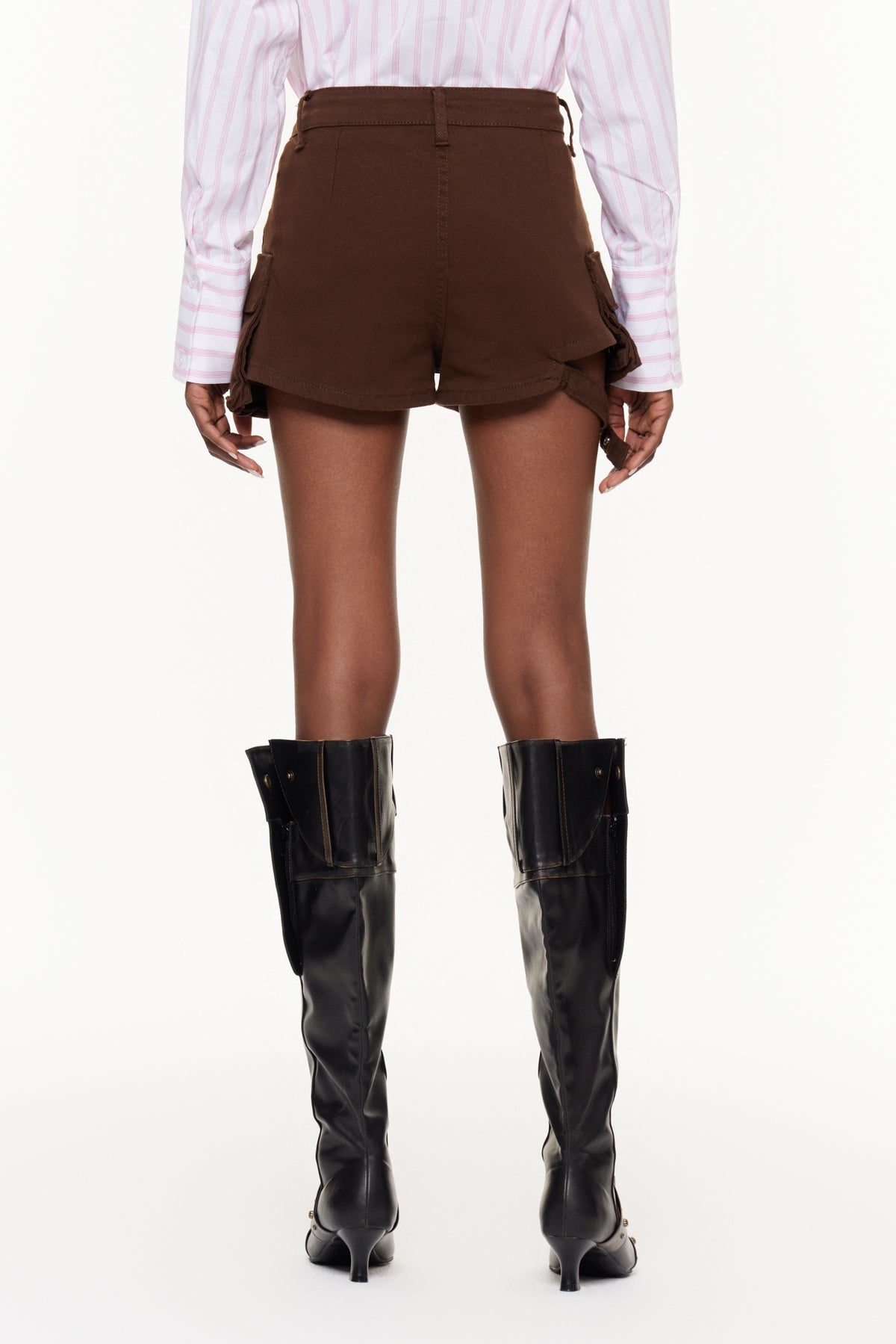 Eftychia Cutout Pocket Shorts