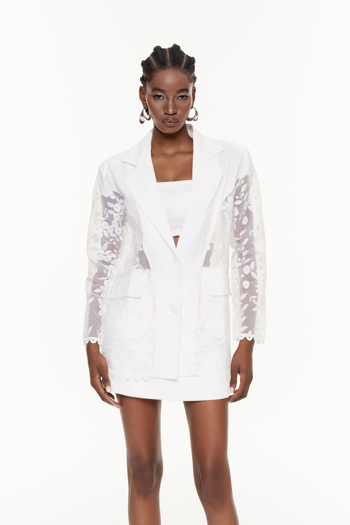 Egbert Floral Mesh Blazer